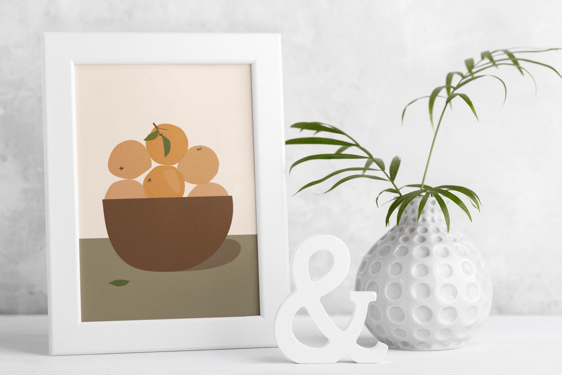 Minimalist Fruit Bowl Art Print – Modern Kitchen Still Life, Neutral A3 Poster - image 5