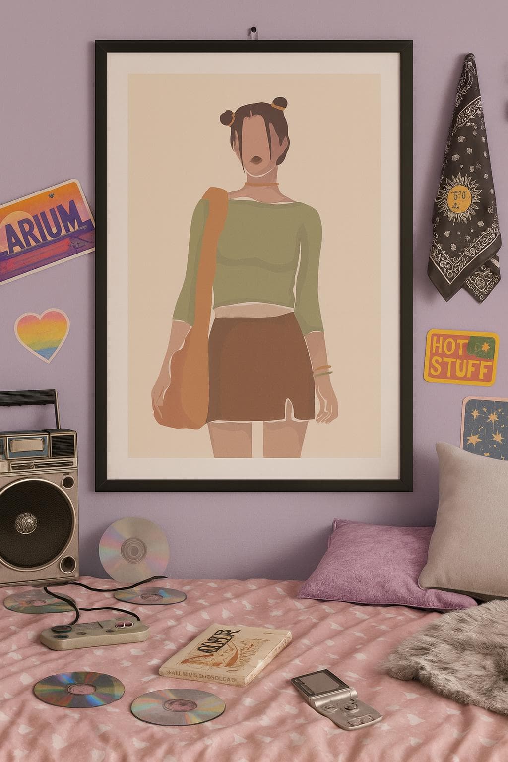 A3 Physical Wall Art Print | 90s 2000s Y2K Fashion Poster | Girly Aesthetic Wall Decor | Minimalist Boho Chic Dressing Room Art - image 4