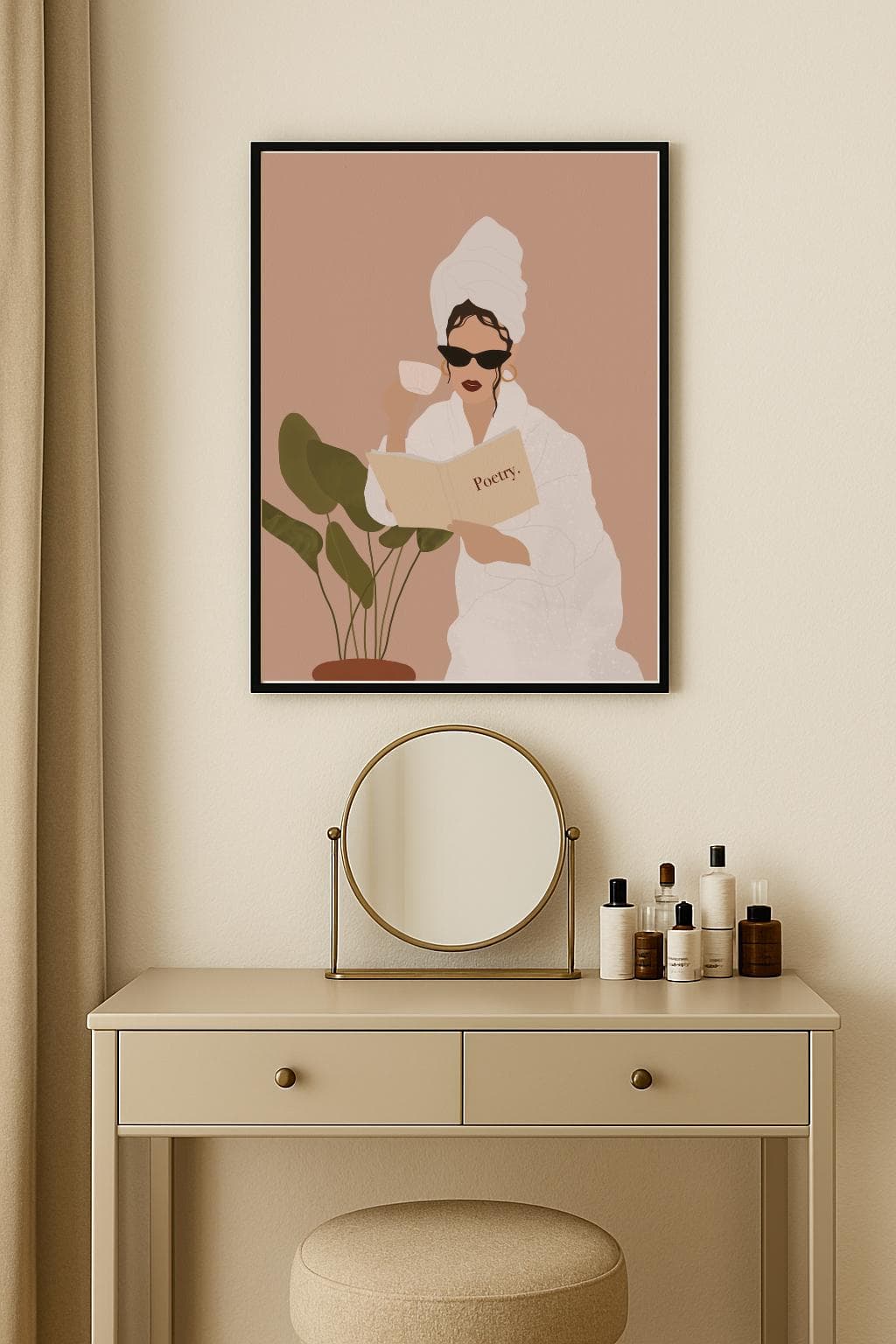 Bathroom Wall Art Digital Download | Poetry & Coffee Print | Dressing Room Decor | Y2K Girly Aesthetic | Boho Minimalist Printable - image 4