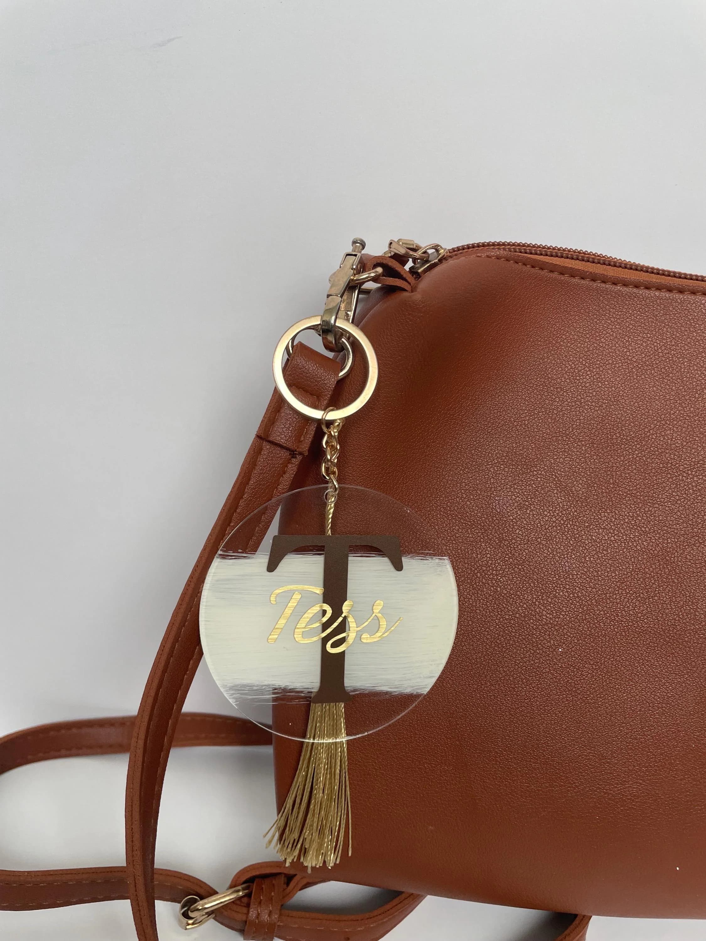 Personalized Acrylic Keychain with Initial & Tassel - Ramadan Eid Favor - image 2
