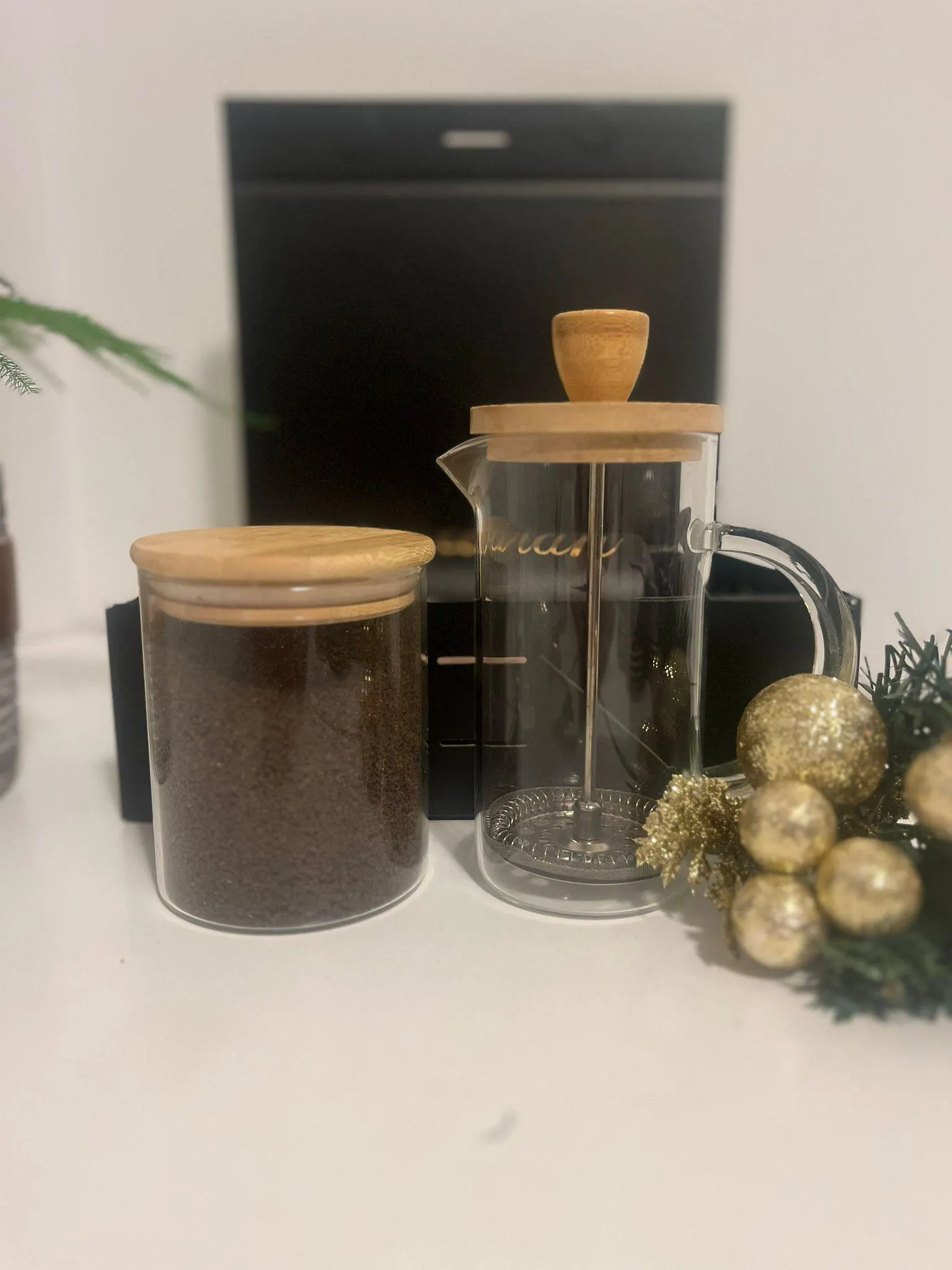 Personalized Coffee Gift Box: Custom Mug, French Press, Fresh Coffee, Happy New Year Hamper - image 3
