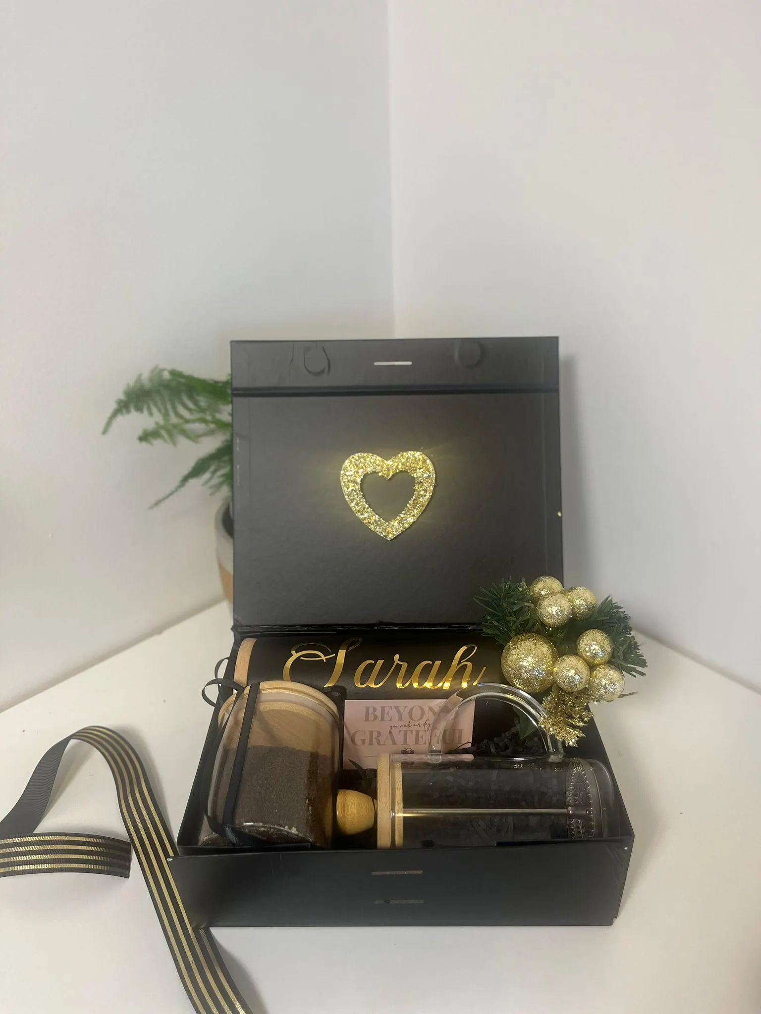 Personalized Coffee Gift Box: Custom Mug, French Press, Fresh Coffee, Happy New Year Hamper - image 4