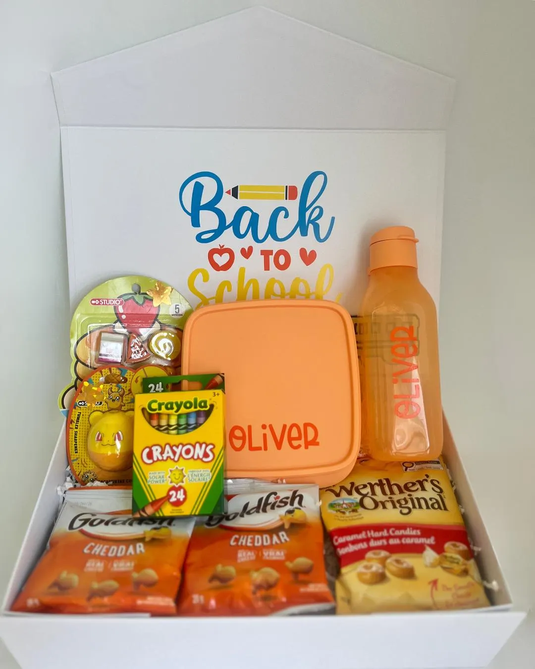 Personalized Back to School Gift Box, Custom School Hamper, First Day of School Gift, Kids Lunch Set, Student Care Package - image 4