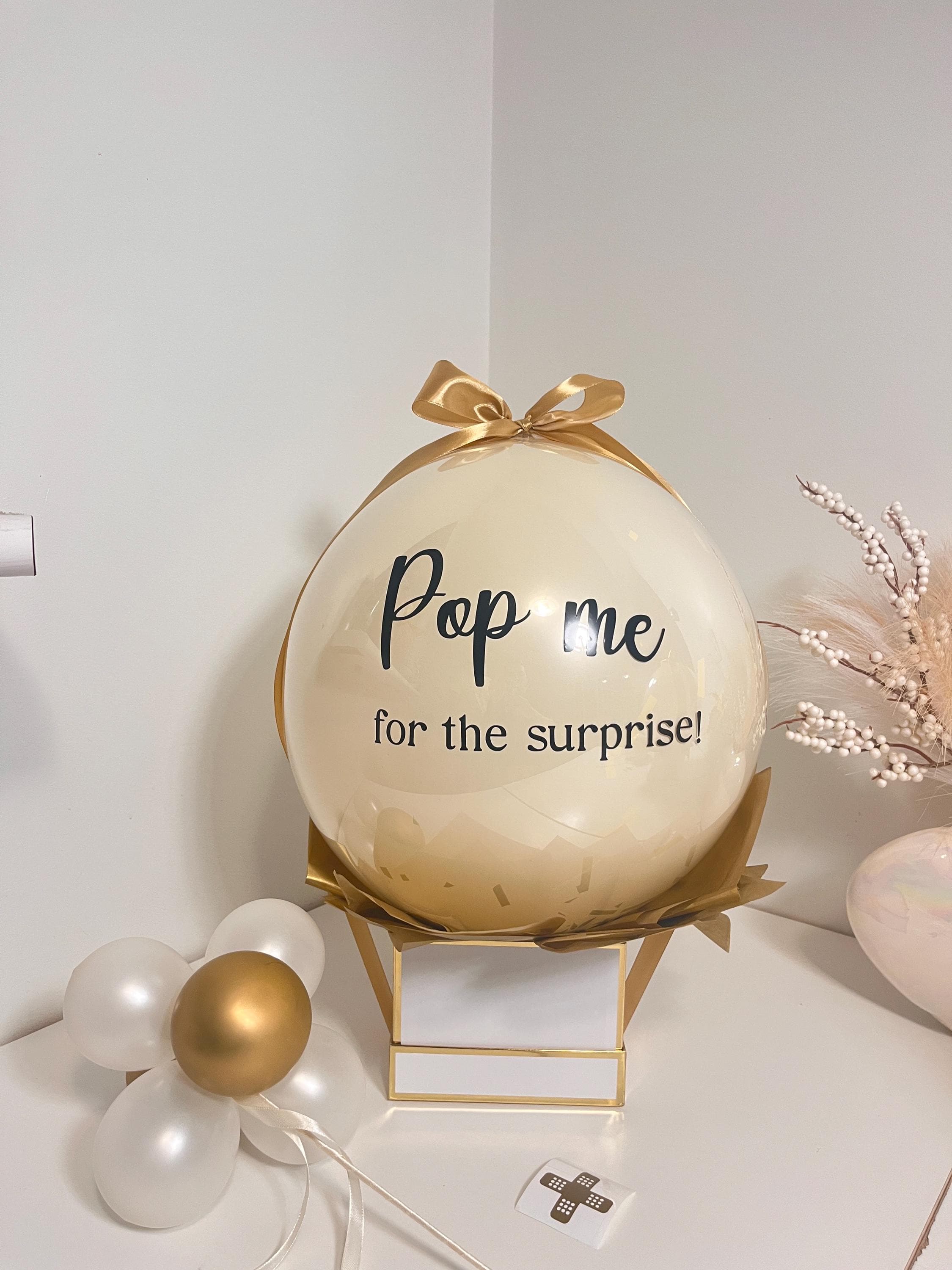 Pop Me Surprise Balloon Box, Personalized Reveal Bobo Balloon, Custom Message - image 5