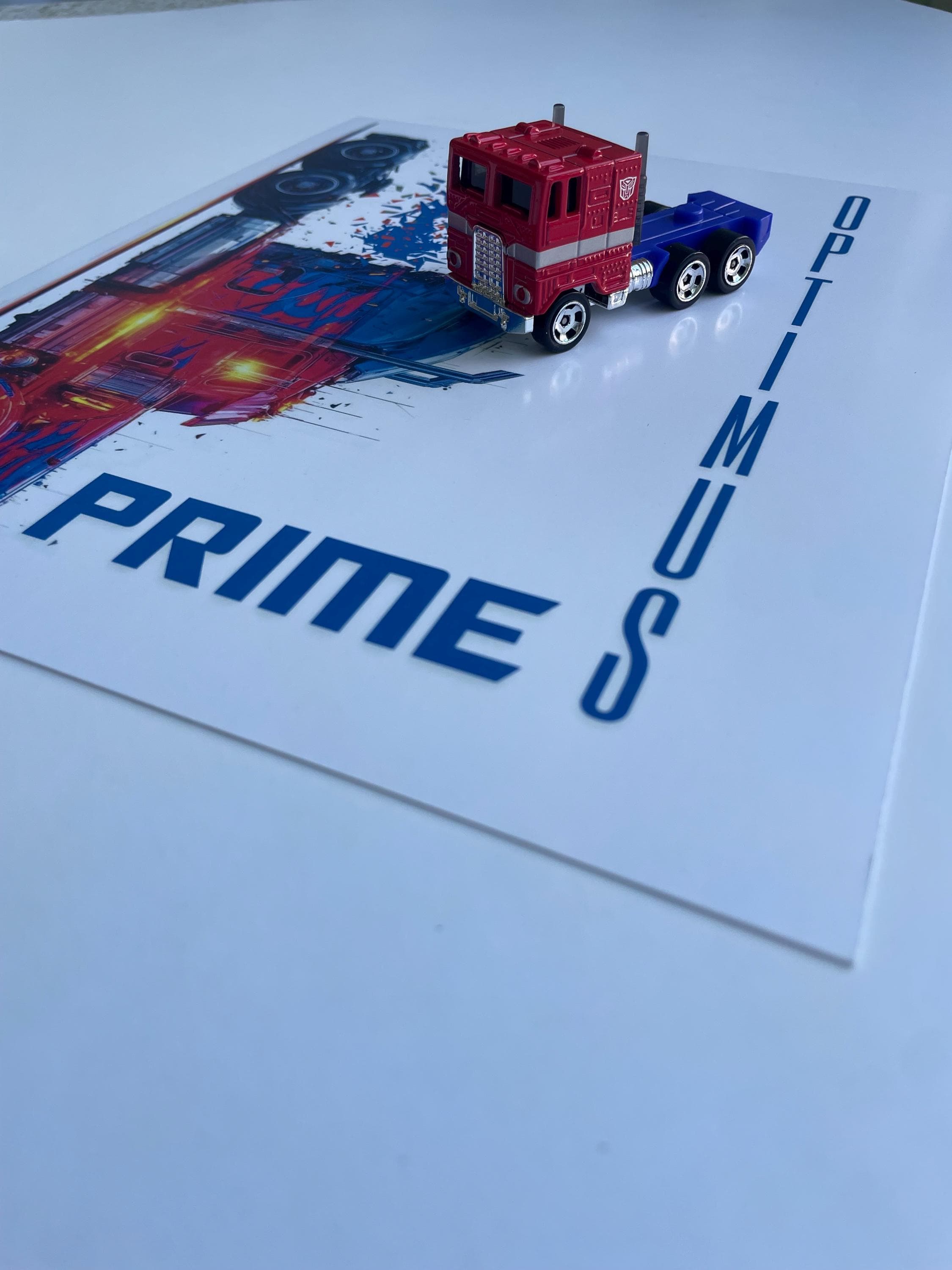 Hot Wheels Car 3D Frame: Optimus Prime Truck Die Cast Transformers Wall Decor - image 4