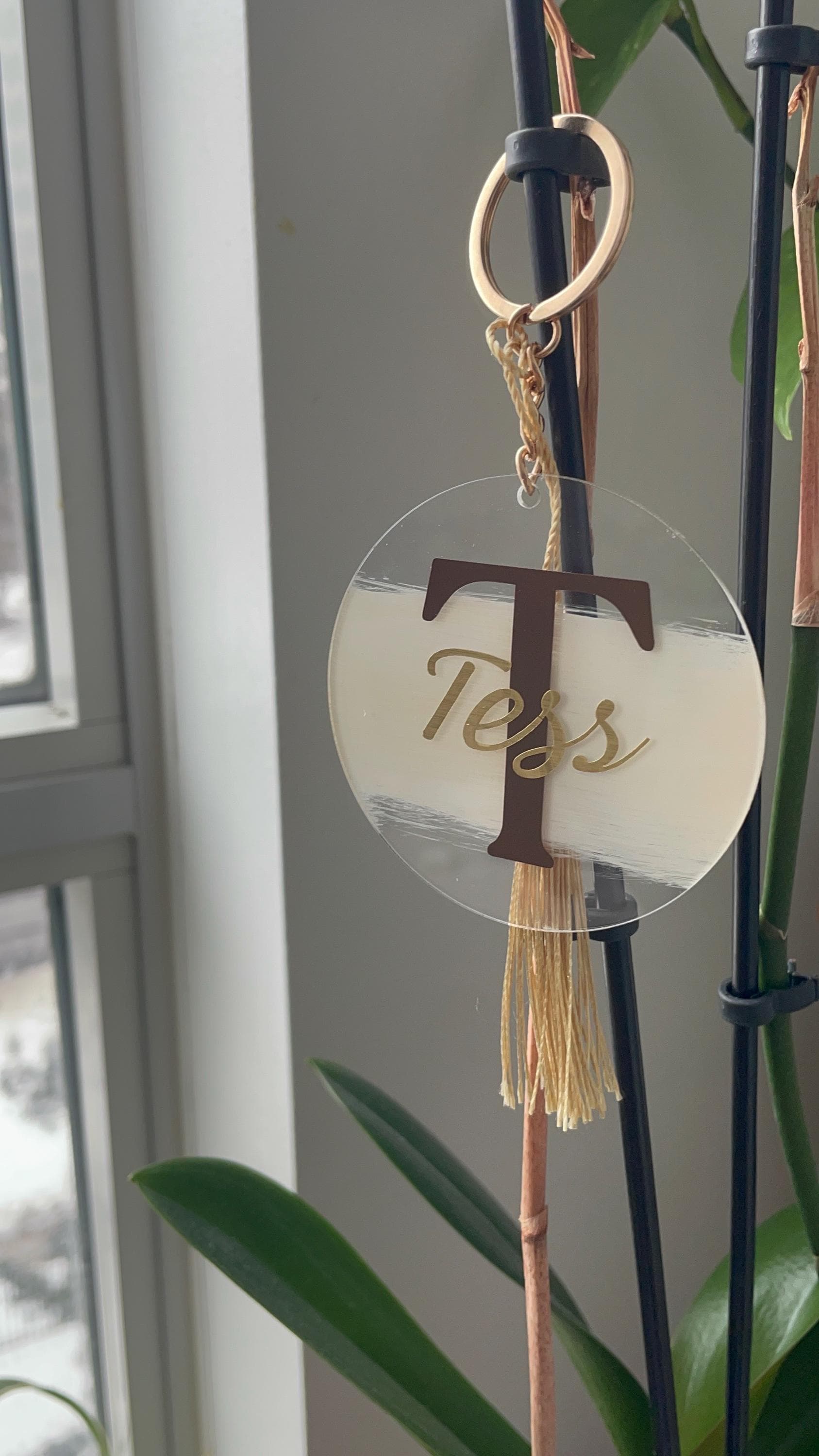 Personalized Acrylic Keychain with Initial & Tassel - Ramadan Eid Favor - image 5