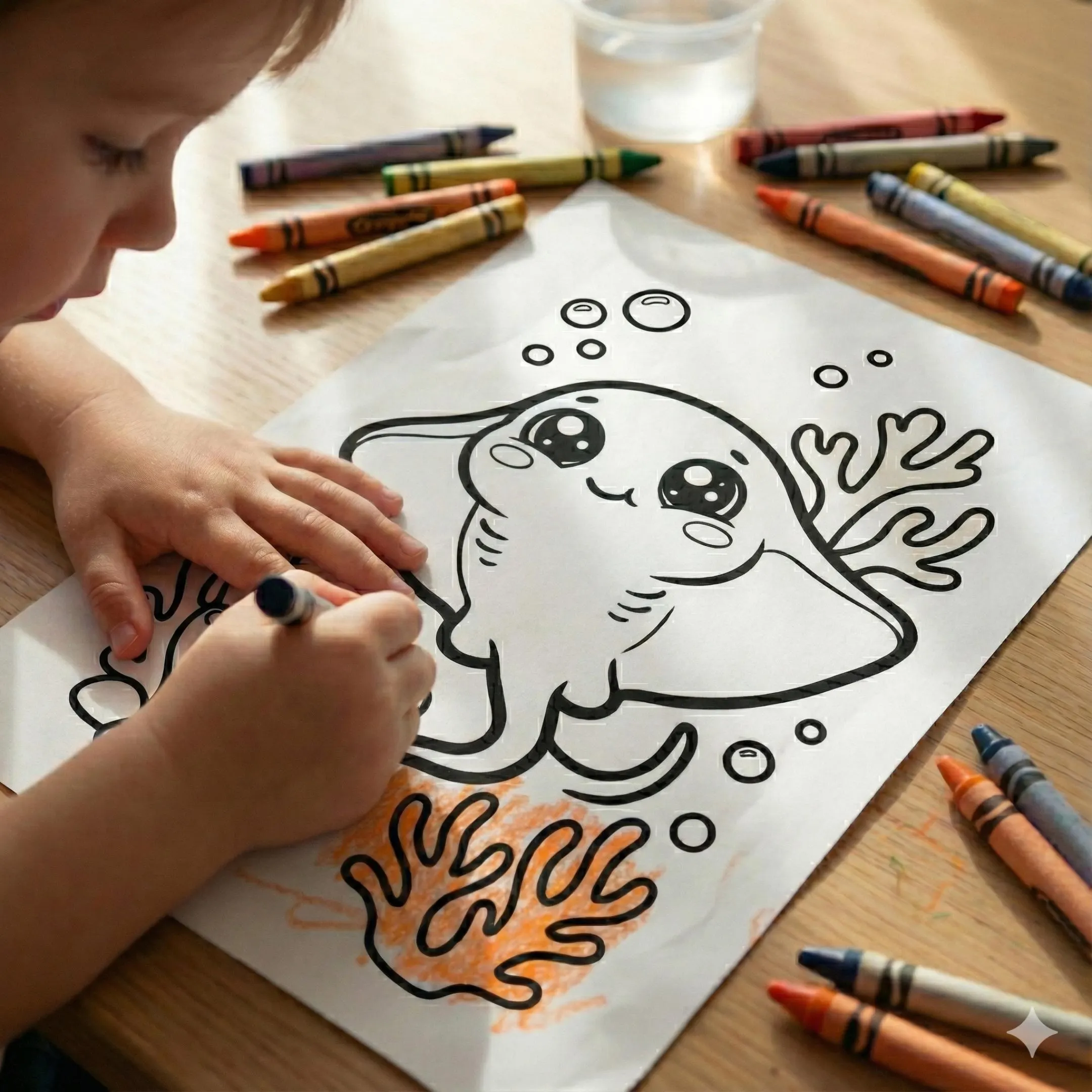 Kawaii Ocean Friends Coloring Book for Kids | Sea Animals Coloring Pages | Underwater Creatures Printable | - image 4