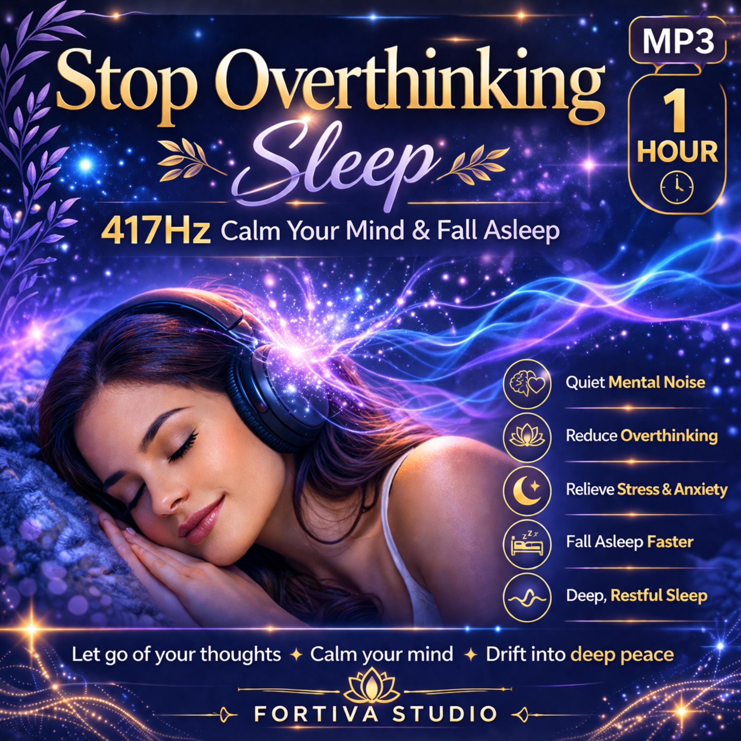 417Hz Sleep Music: Calm Mind, Anxiety Relief, Fall Asleep Fast (1 Hour MP3)