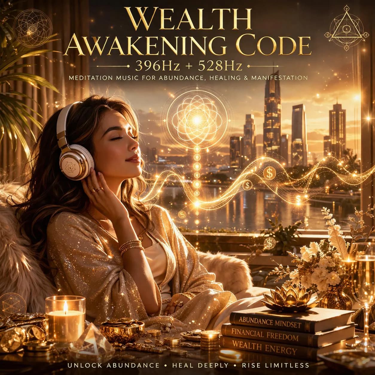 Wealth Awakening Code | 396Hz + 528Hz Abundance Meditation Music