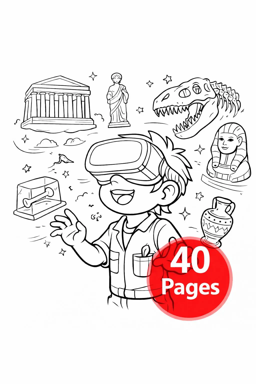 Modern Heroes Coloring Book, Future Jobs, 40 Pages (Digital Download, Commercial Use) - image 4