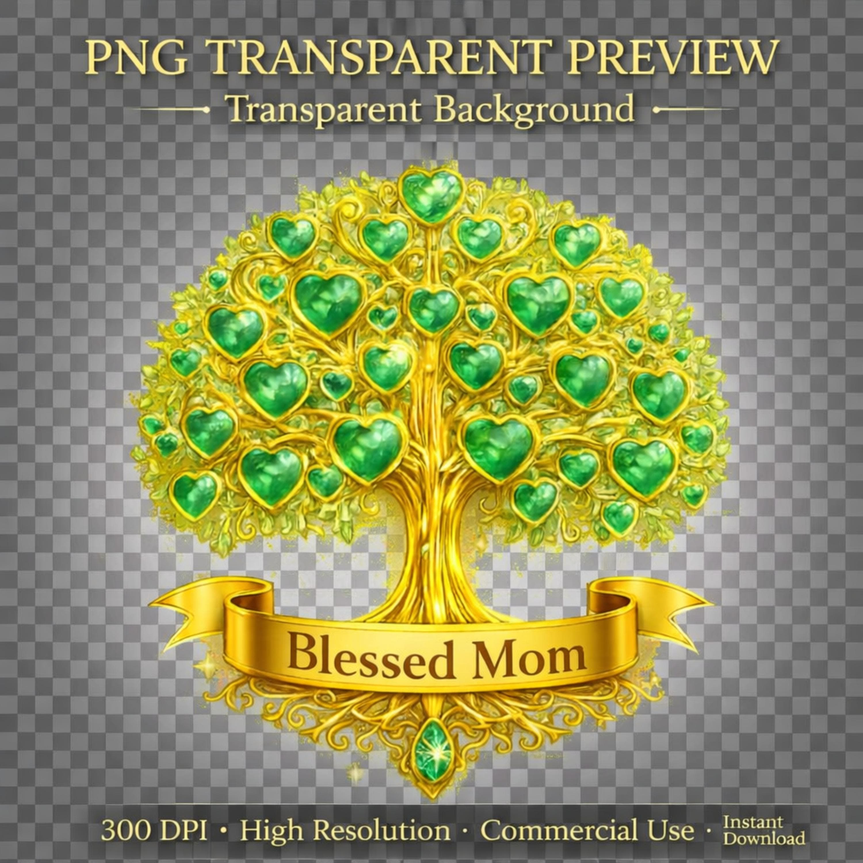 Luxury Mama Gold Emblem PNG Bundle, Mother's Day Clipart (Instant Download) - image 3