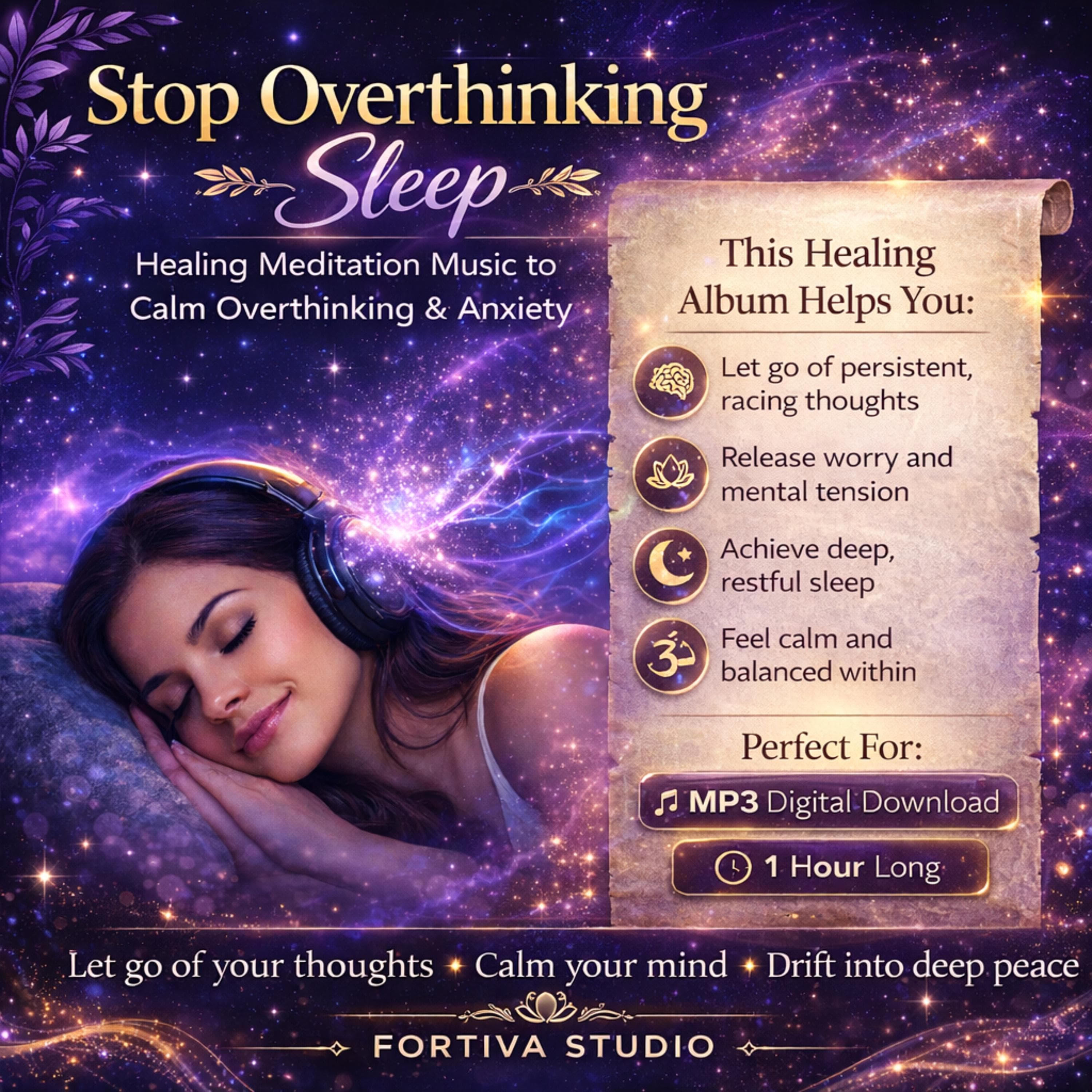 417Hz Sleep Music: Calm Mind, Anxiety Relief, Fall Asleep Fast (1 Hour MP3) - image 5