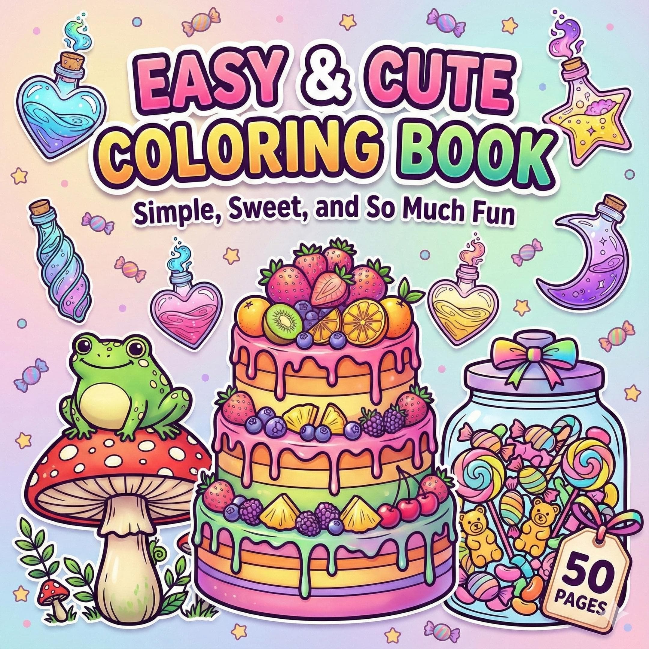 Kids Printable Pages 50-Pack |  Line Art | PDF CMYK + JPG | A4 Letter 8.5x8.5 - image 5