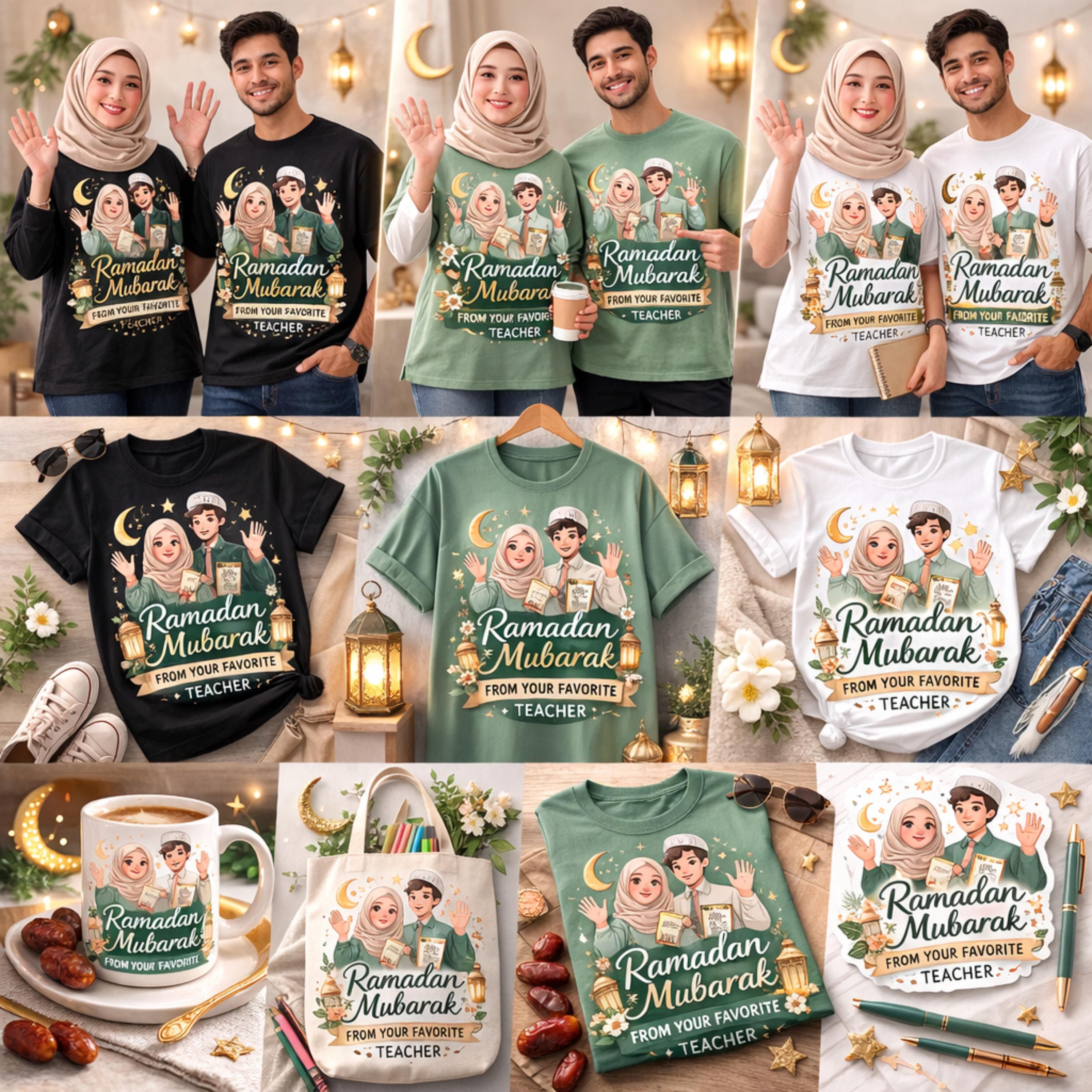 Ramadan Teacher Clipart PNG Bundle – Mubarak Edition, 25 Designs (Digital Download) - image 4