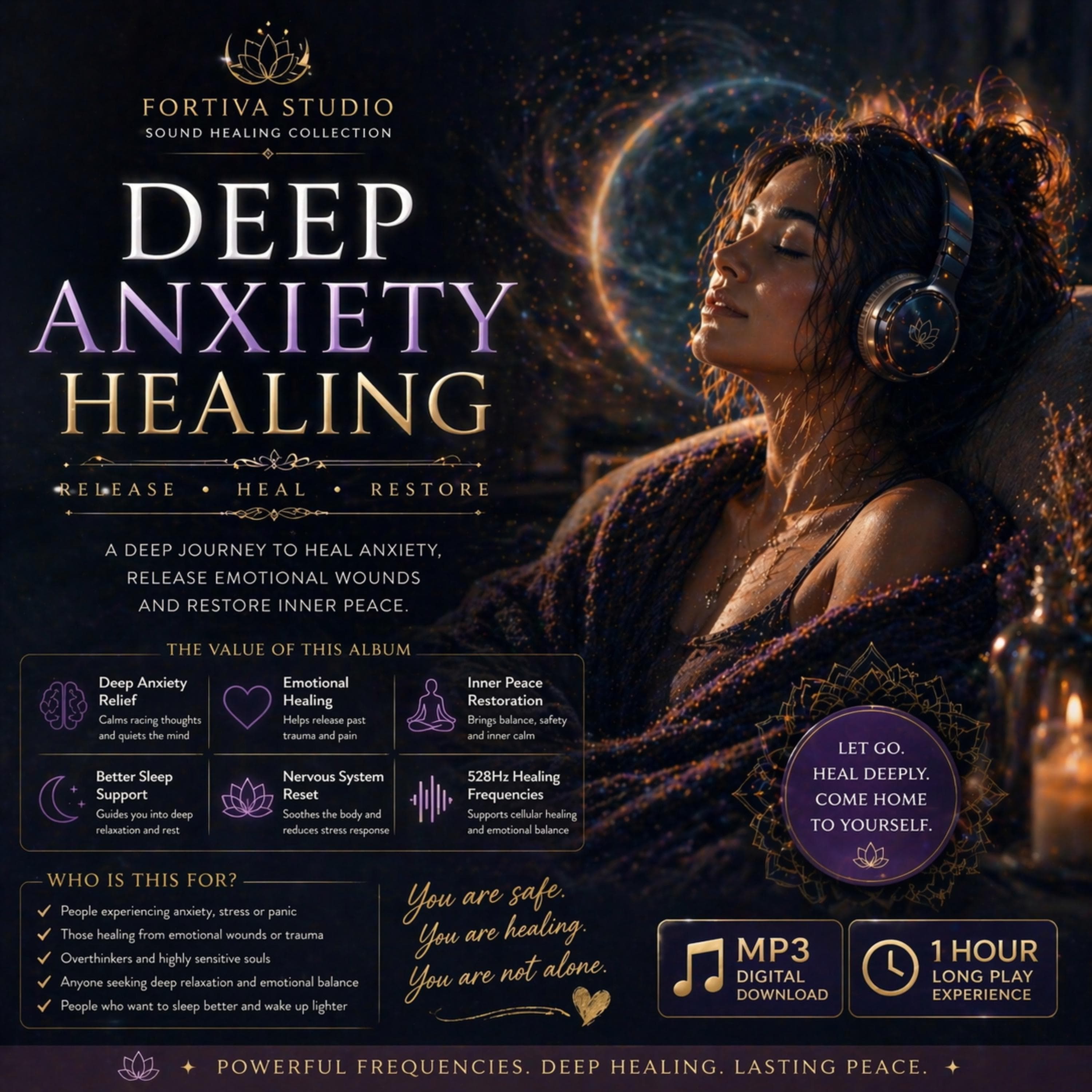 Deep Anxiety Healing Sound Therapy | 396Hz, 417Hz Frequencies (MP3 Digital Download) - image 5