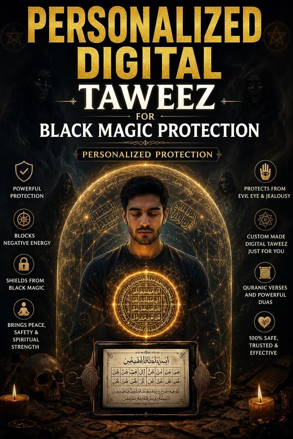 Personalized Digital Taweez for Black Magic Protection (Digital Download)