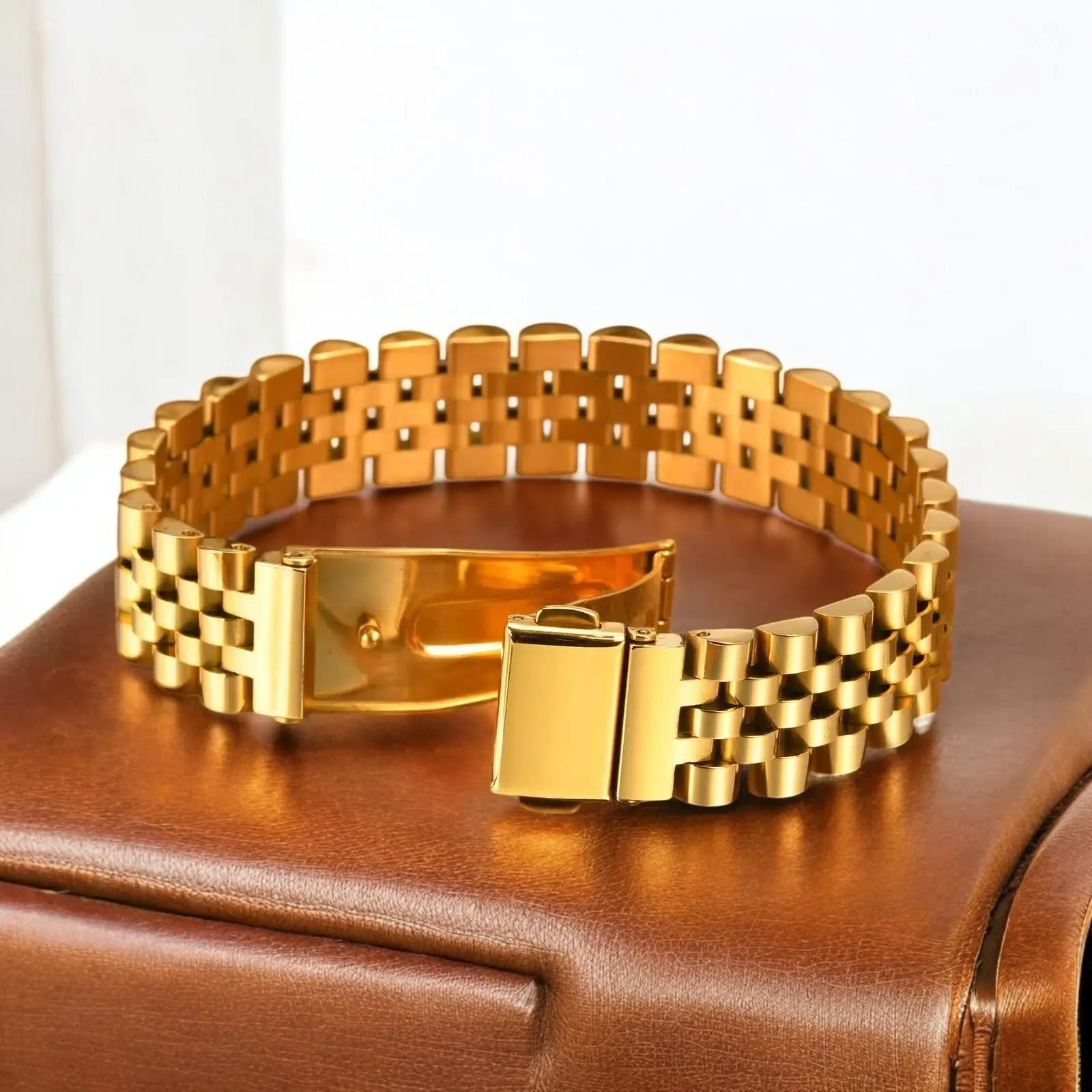 Vnox Heavy Stainless Steel Bracelet | Chunky Watch Band Style - image 4