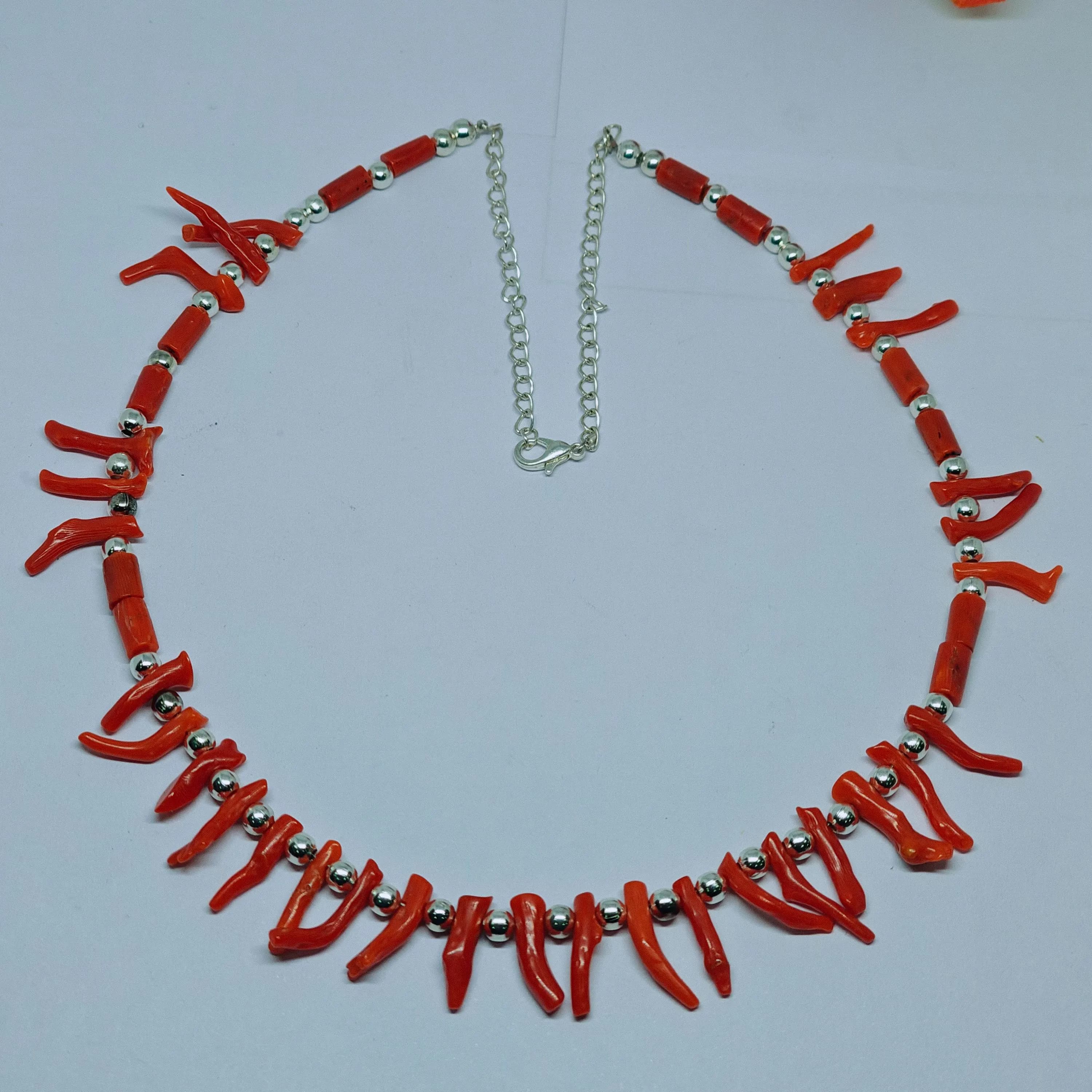Red Coral Branch Necklace | Italian Handmade Jewelry