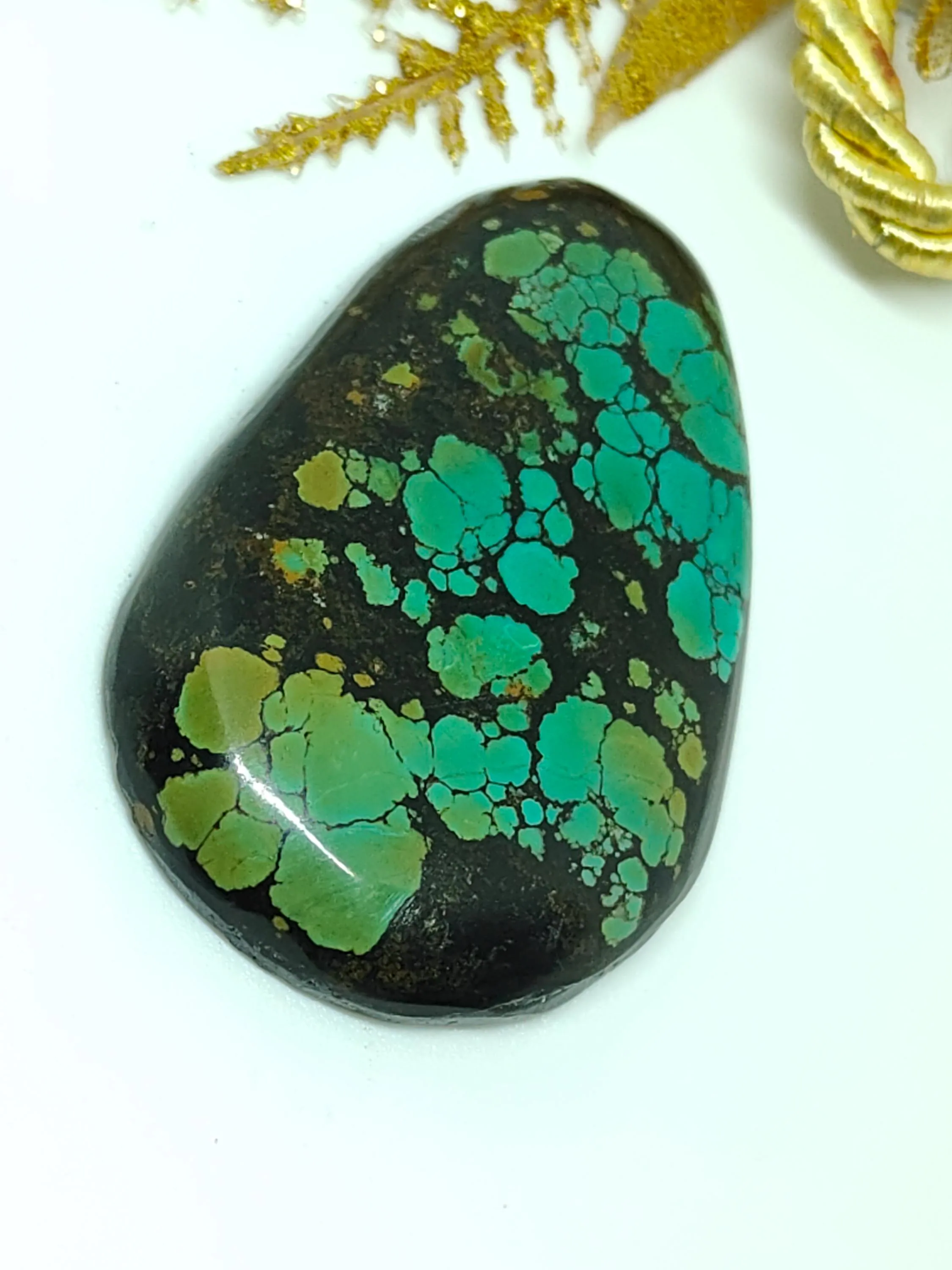Genuine Turquoise Cabochon: Natural Handmade Gemstone-Gift For Her - image 3