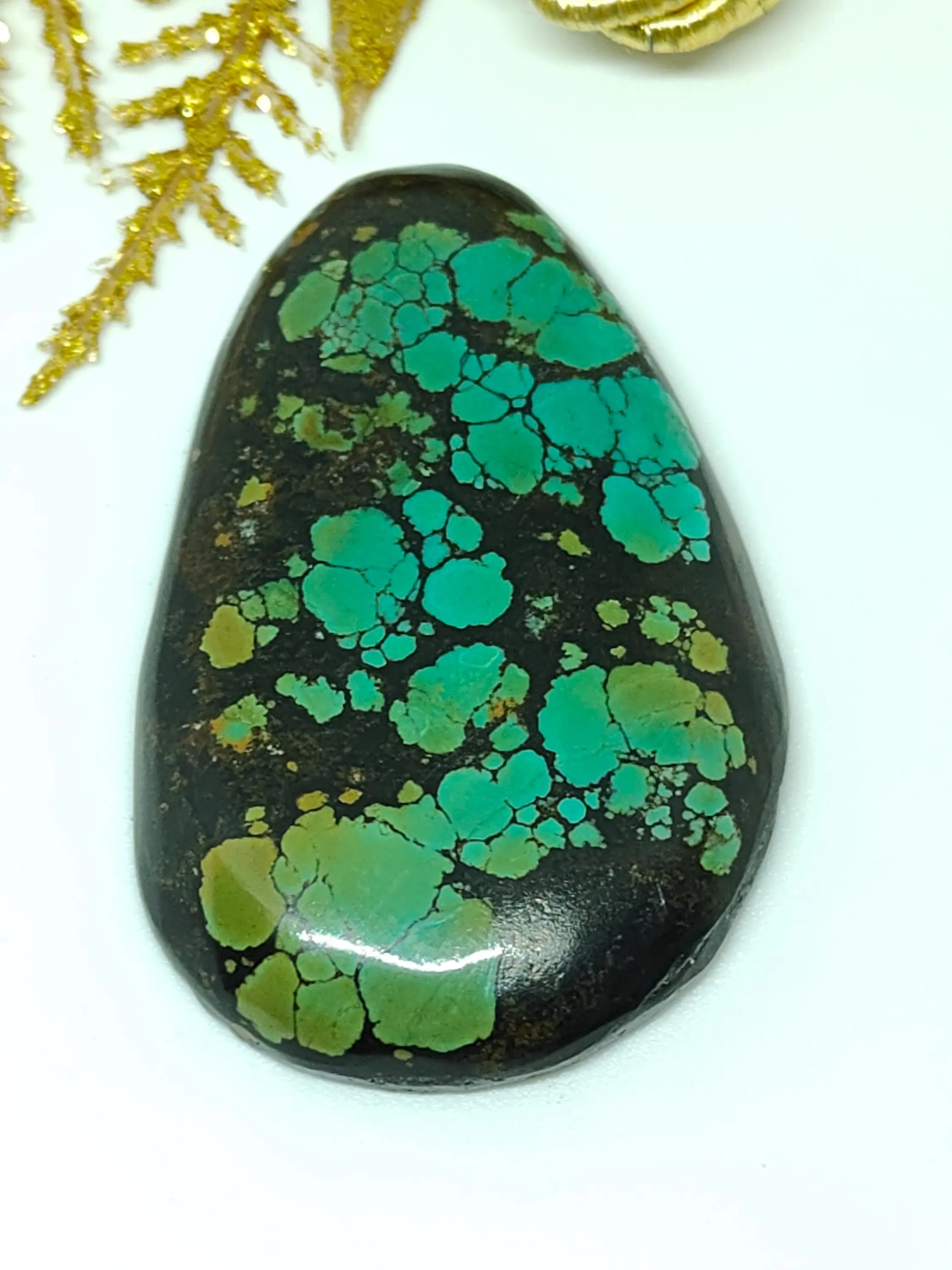 Genuine Turquoise Cabochon: Natural Handmade Gemstone-Gift For Her