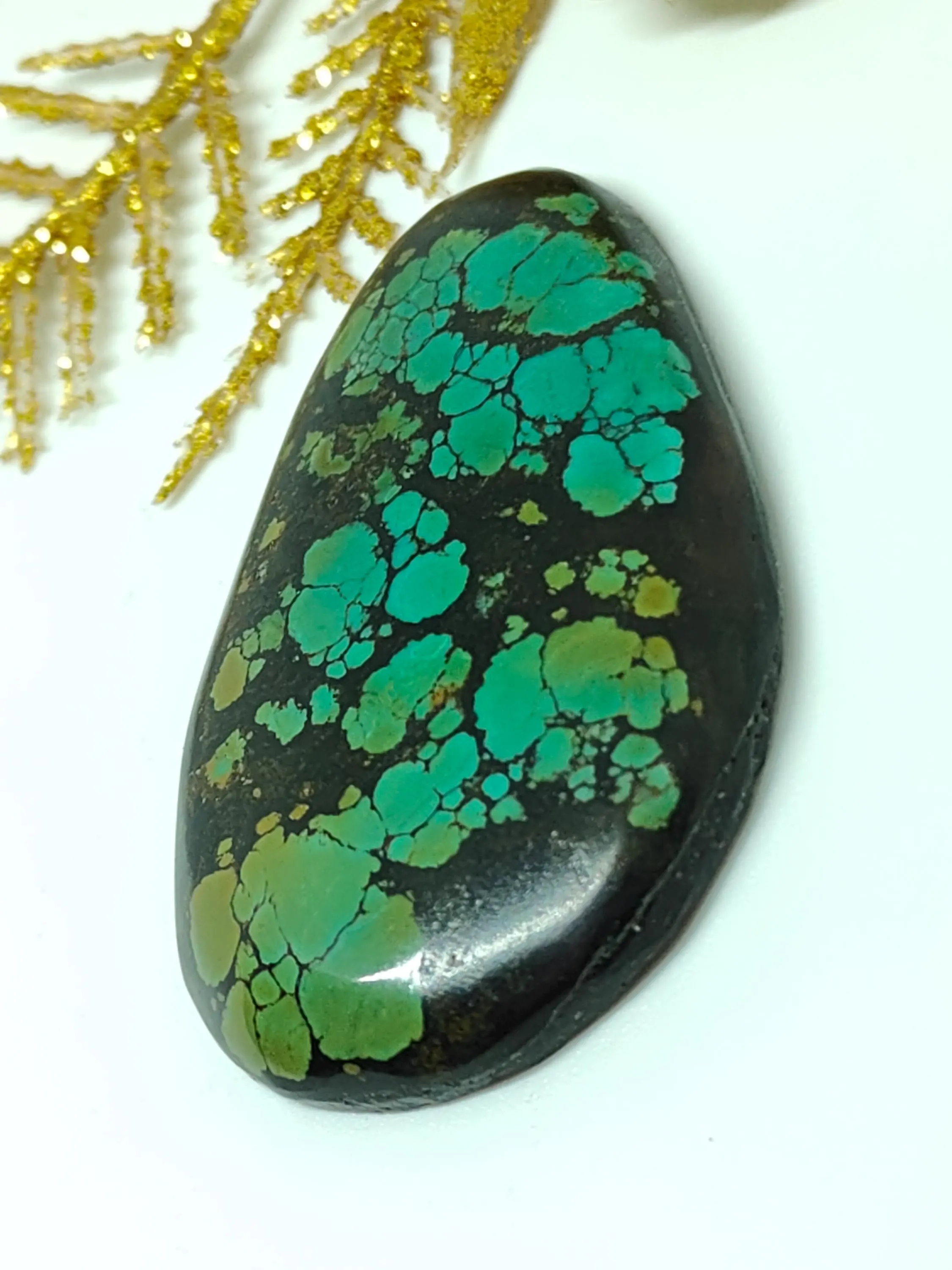 Genuine Turquoise Cabochon: Natural Handmade Gemstone-Gift For Her - image 4