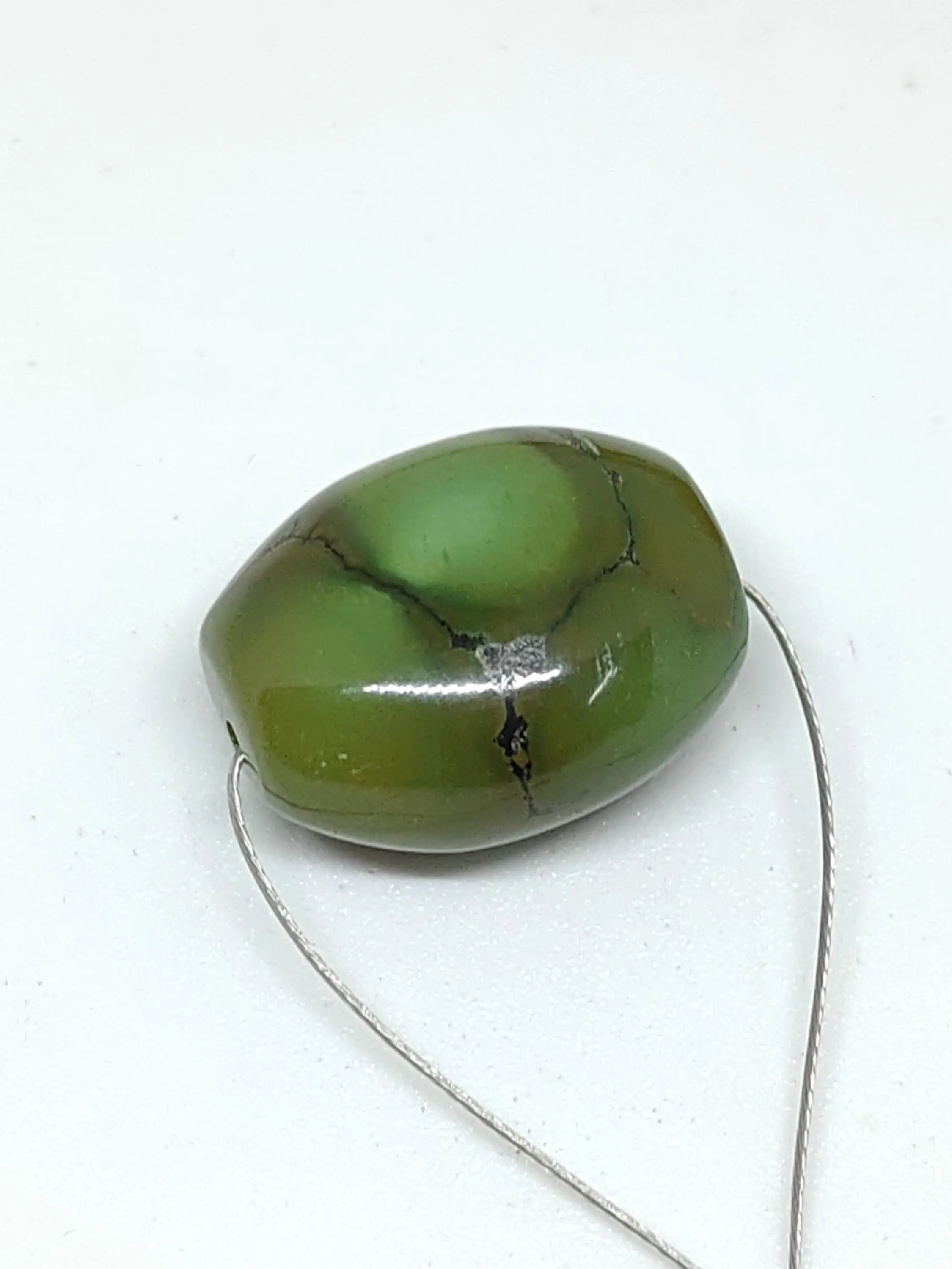 Natural Oval Turquoise Bead - Vitage Gemstone Beads- Genuine Handmade Stone