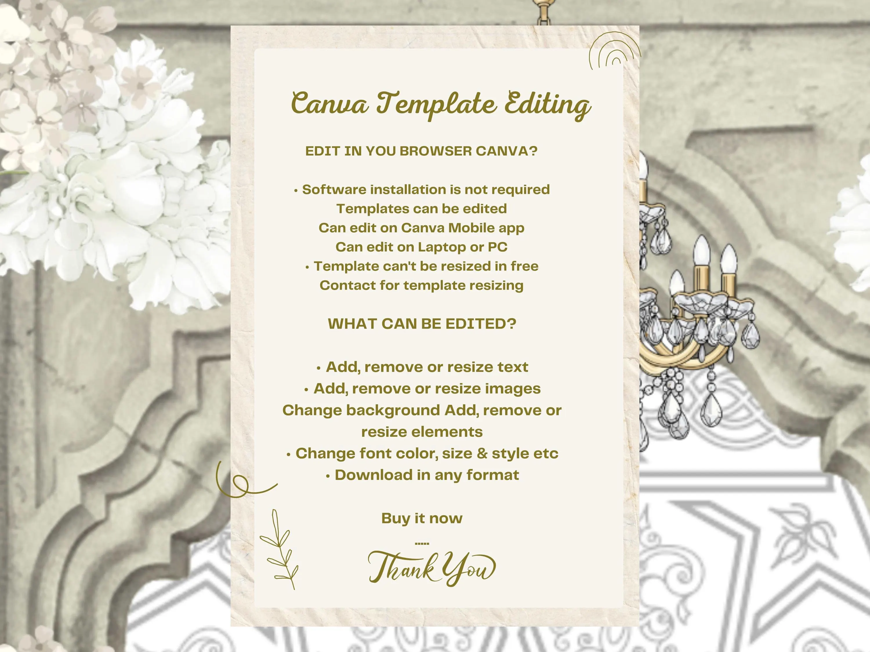 Editable Muslim Wedding Invitation Template | Minimalist Nikah Card (Canva) - image 5
