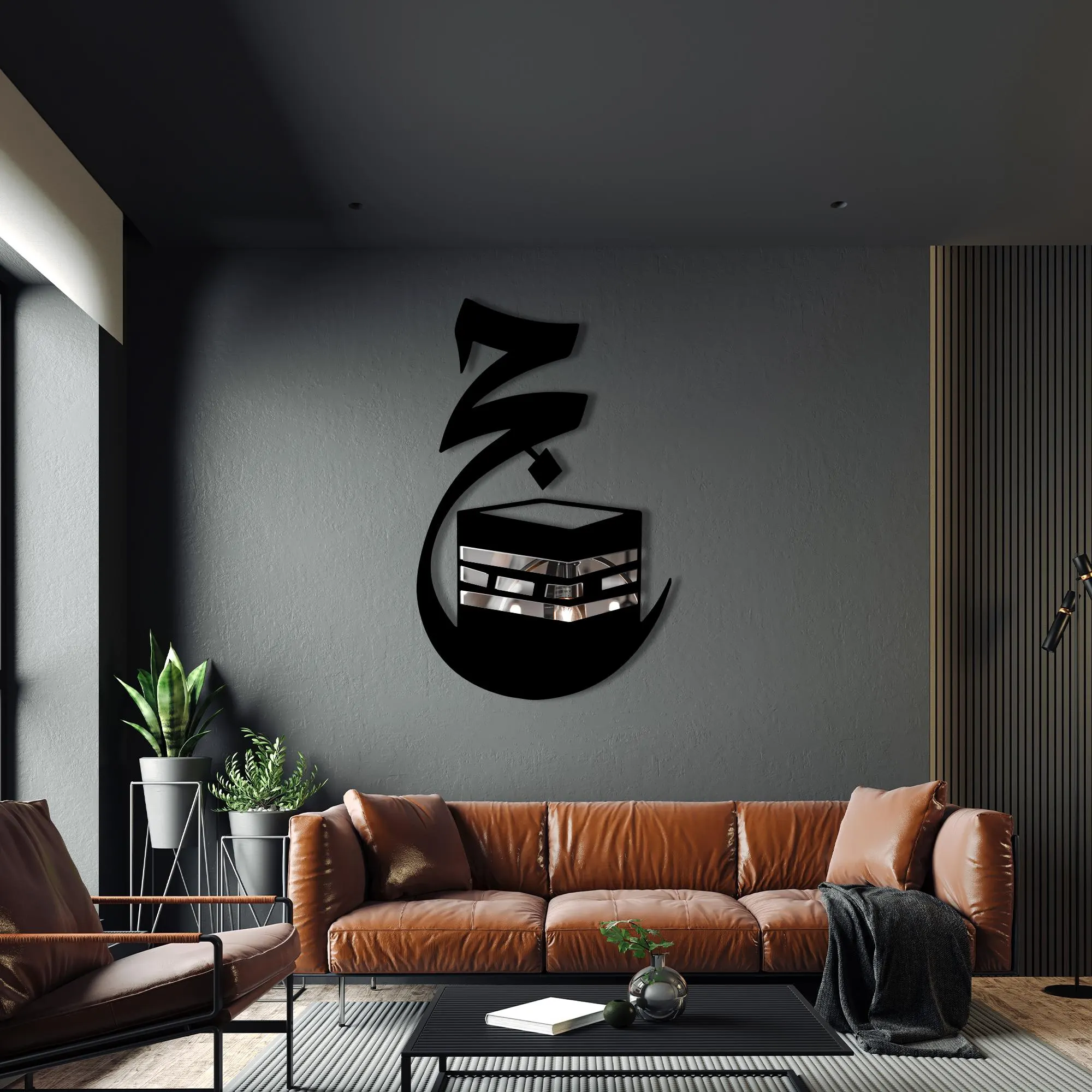 Kaaba Silhouette Acrylic Islamic Wall Art | Modern Muslim Decor -İslamic wall art-metal arabic callligraphy - image 3
