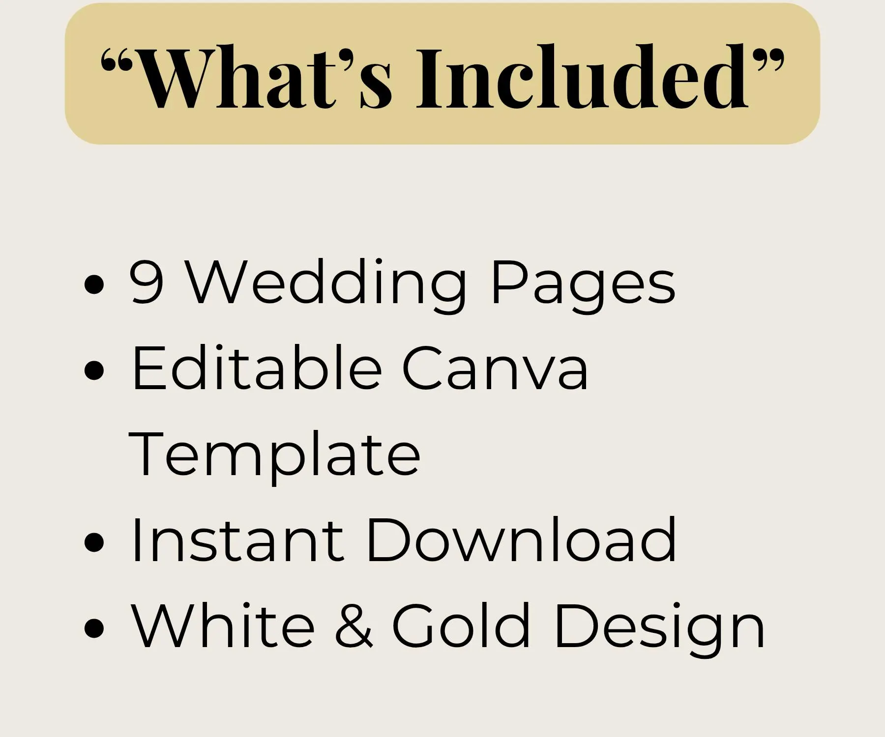 Muslim Wedding Invitation Bundle | White Gold Canva Template (Nikah, Walima, Dua Card) - image 3