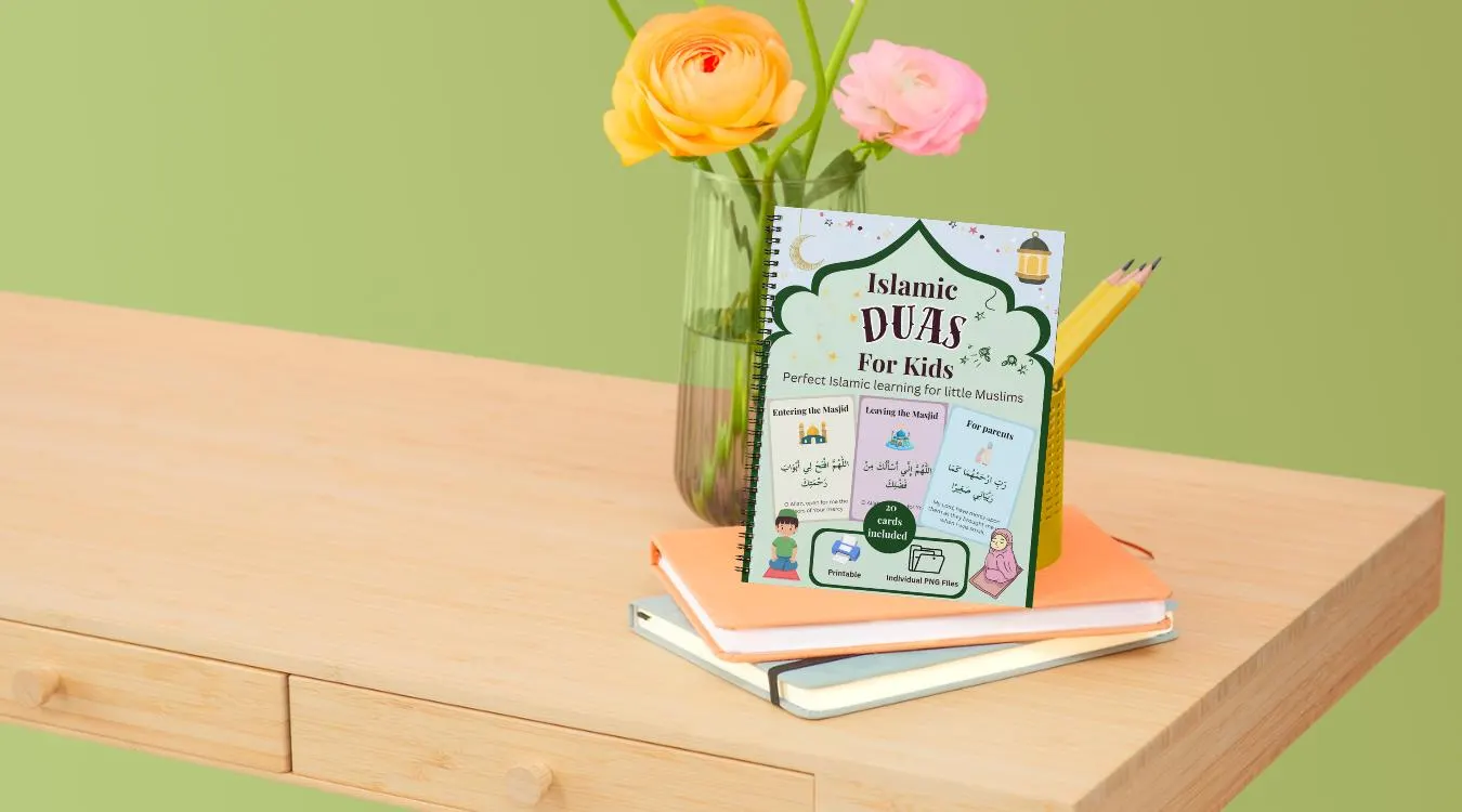 Islamic Duas for Kids Flash Cards | Arabic English Learning (20 Cards) - image 5