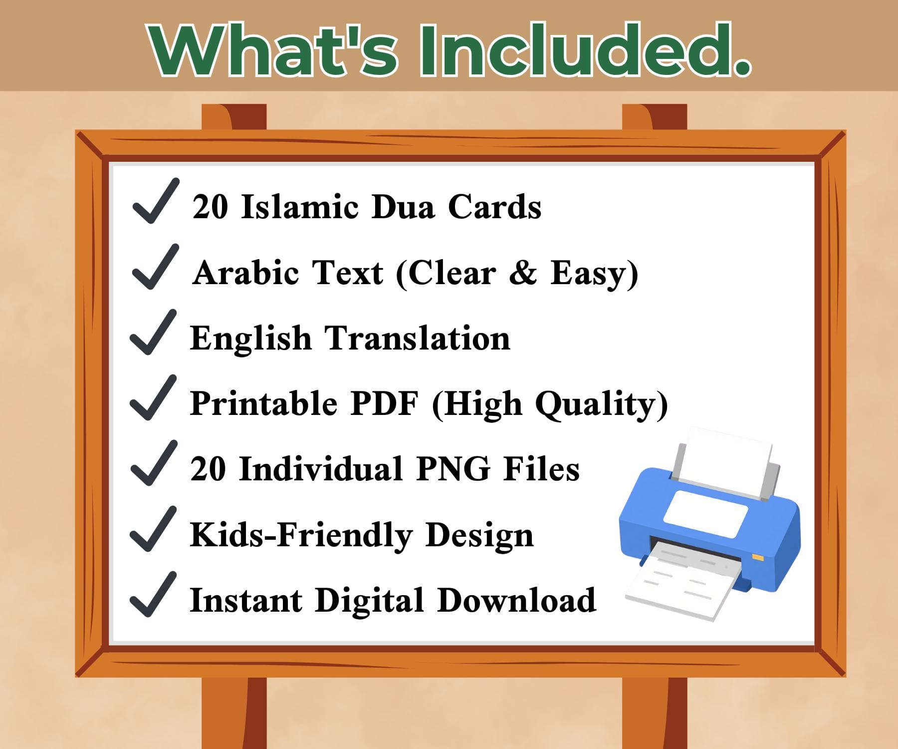 Islamic Duas for Kids Flash Cards | Arabic English Learning (20 Cards) - image 2