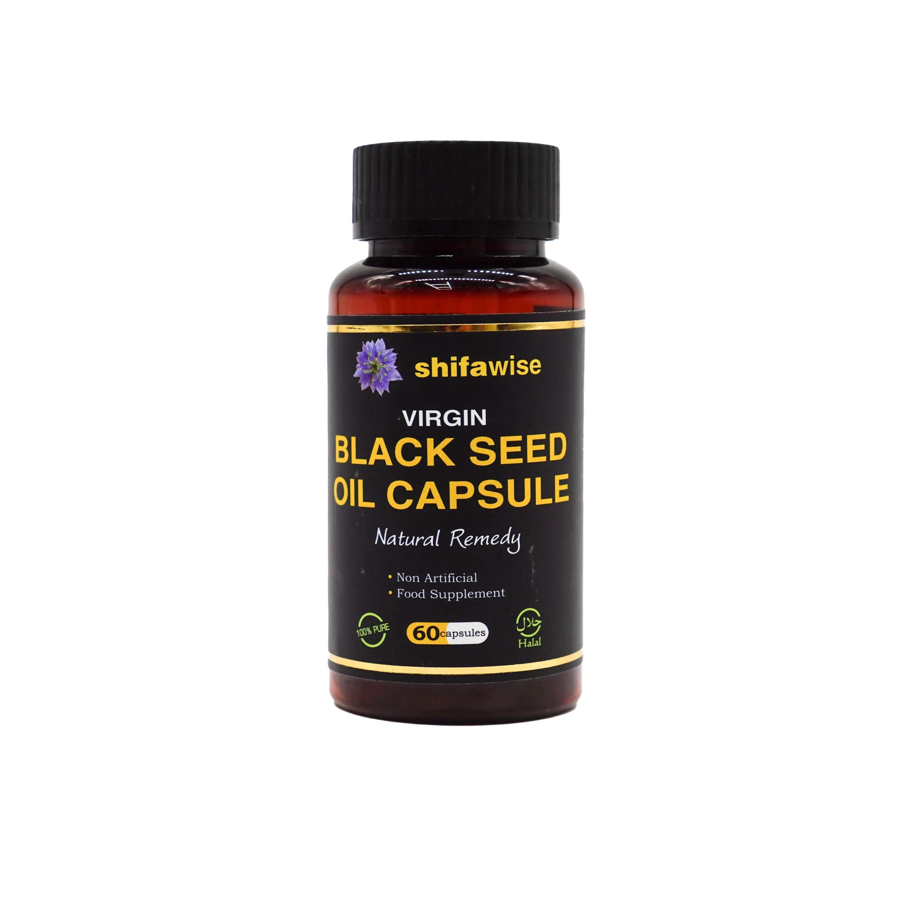 Shifawise Virgin Black Seed Oil Capsules – 60 Softgel Pack for Natural Wellness