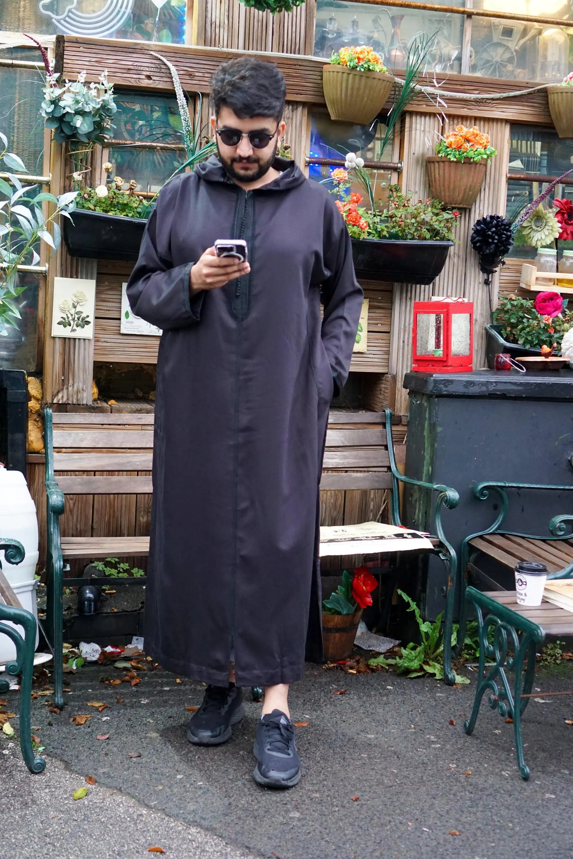 Moroccan Malifa Winter Thobe – Black Traditional Men’s Jubba for Warmth & Modest Elegance - image 5