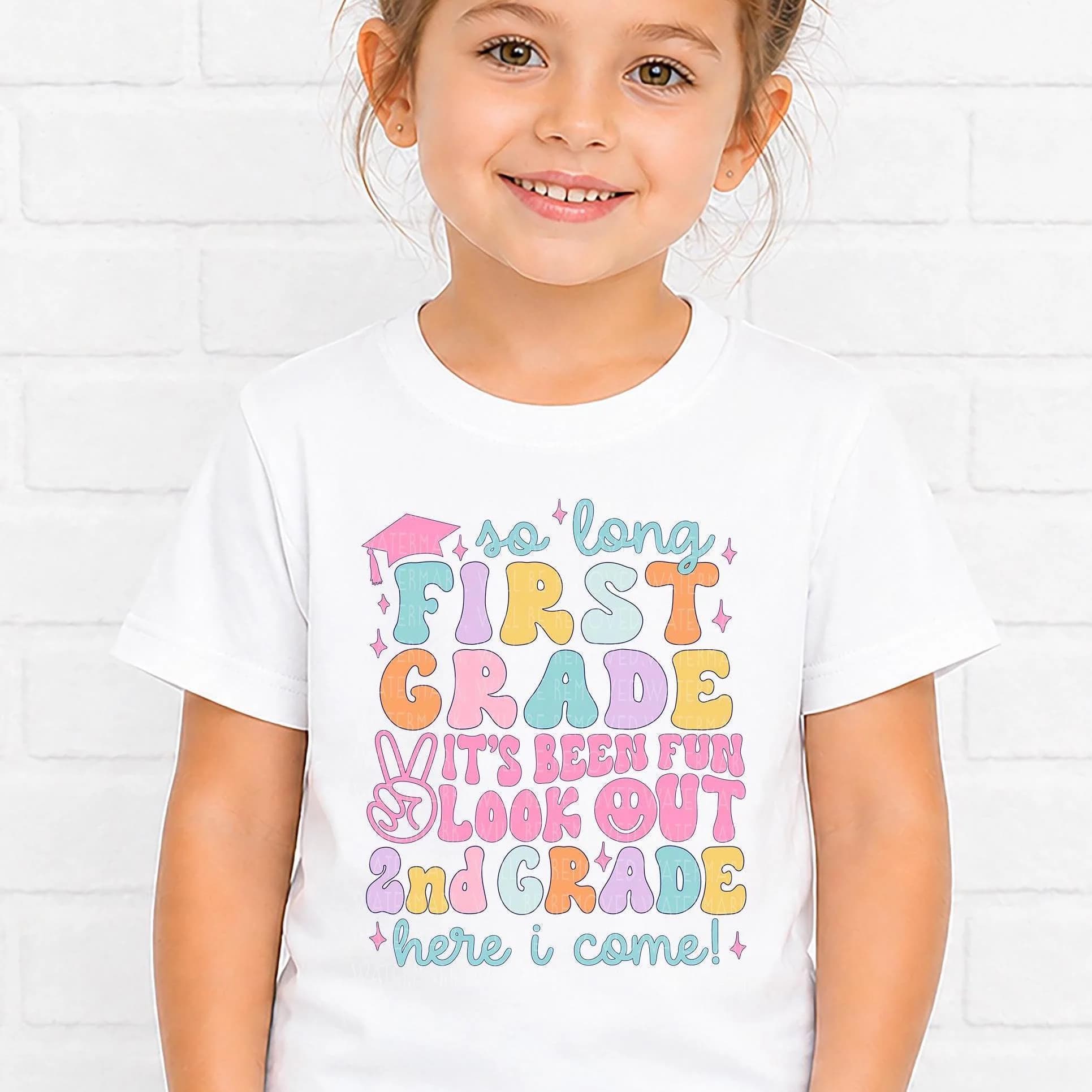 So Long First Grade Shirt Last Day Of 1st Grade Graduation Shirt Hello 2nd Grade Shirt Girls Tee Back To School Shirt Gift Kids Tee
