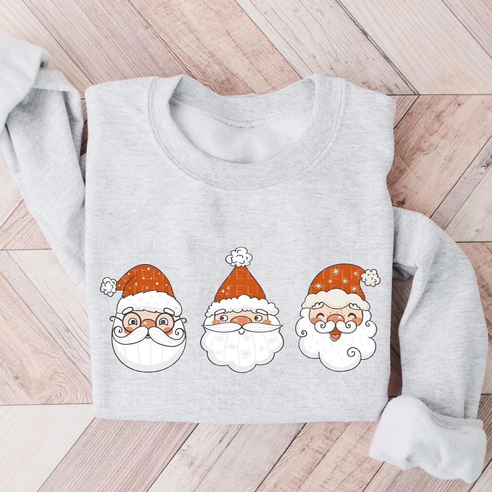 Christmas Sweatshirt Santa Claus Christmas Shirt Xmas Crewneck Holiday Shirts For Women Kids Toddler Festive Matching Outfit Christmas Gifts