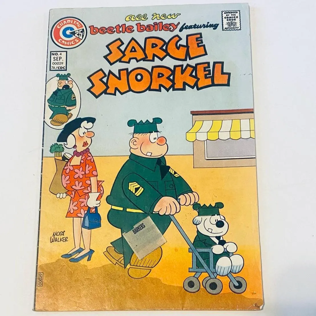 Beetle Bailey Comic Book, Sarge Snorkel, Vol 2 No 4, 1970s, Charlton Comics