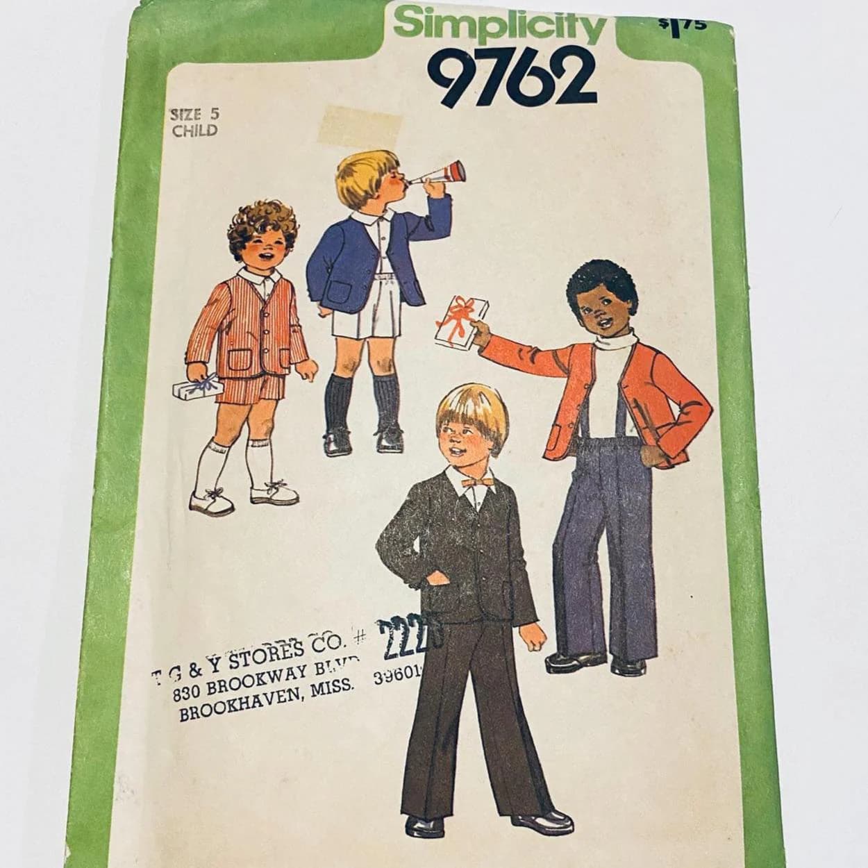 Simplicity 9762 Sewing Pattern, Child's Pants, Shorts, and Jacket, Size 5, Kids Clothes to Sew, 1980s