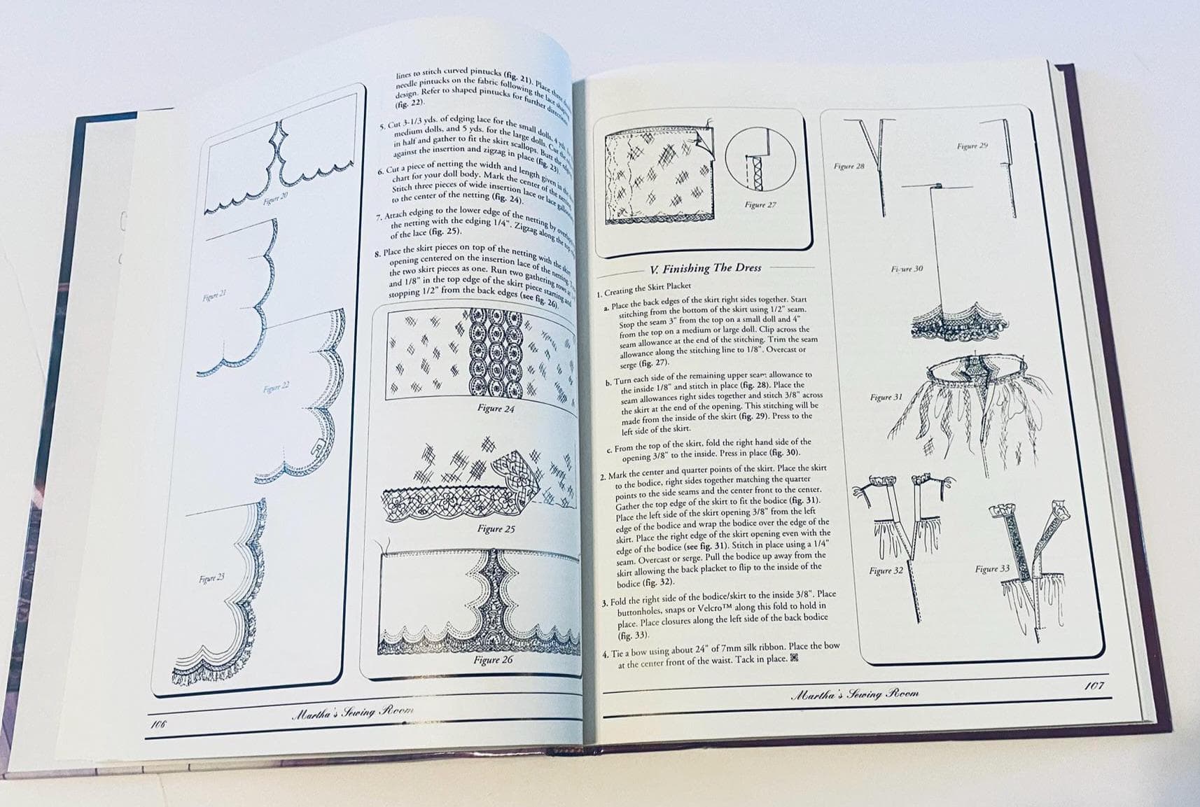Martha's Sewing Room Book, Patterns for Sewing, Embroidery, Quilting, Lace, 1990s, Autographed - image 5