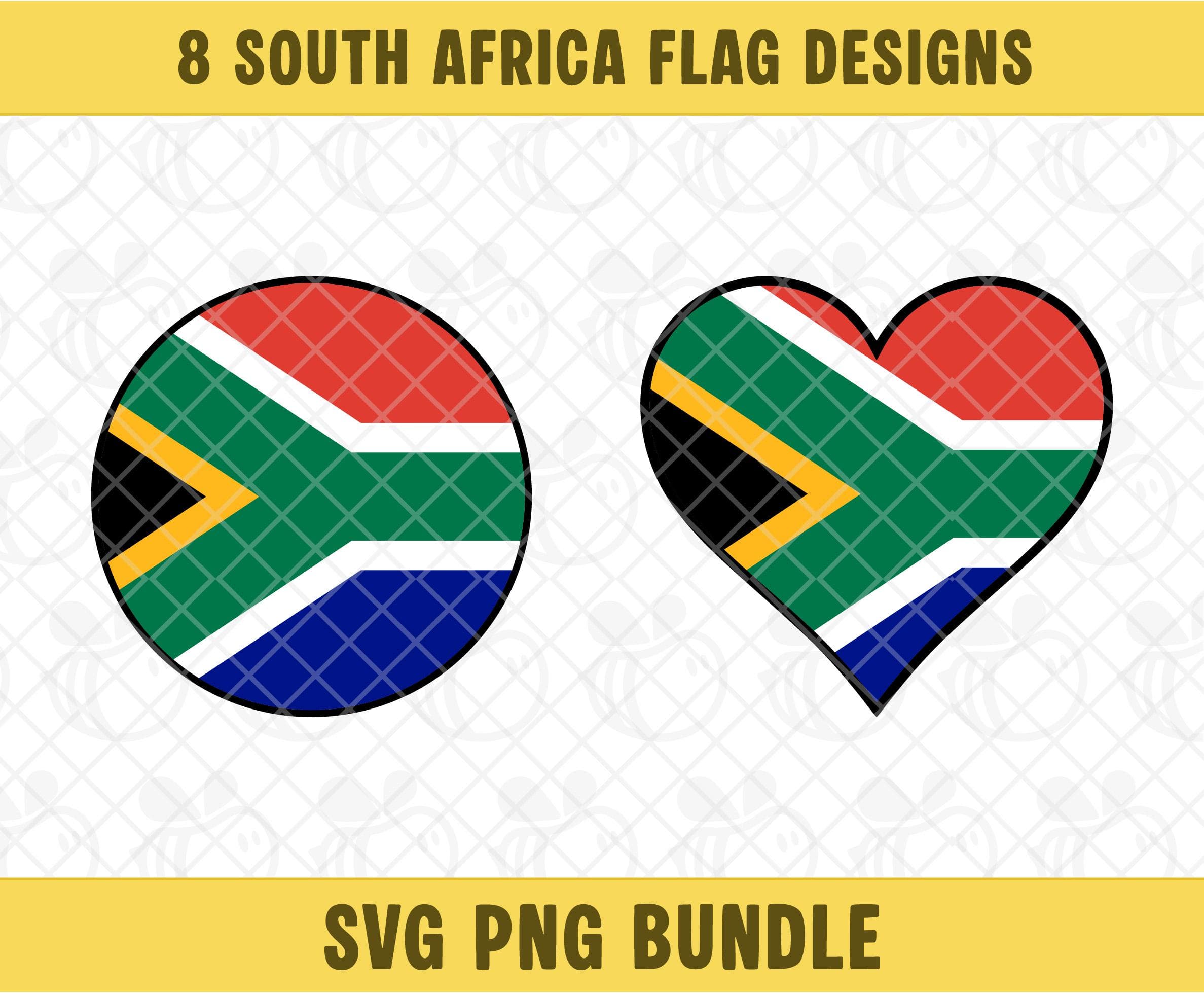South Africa Flag SVG PNG Bundle, South Africa Flag Clipart, South Africa Map Vector, South Africa Love, Digital Download. - image 4