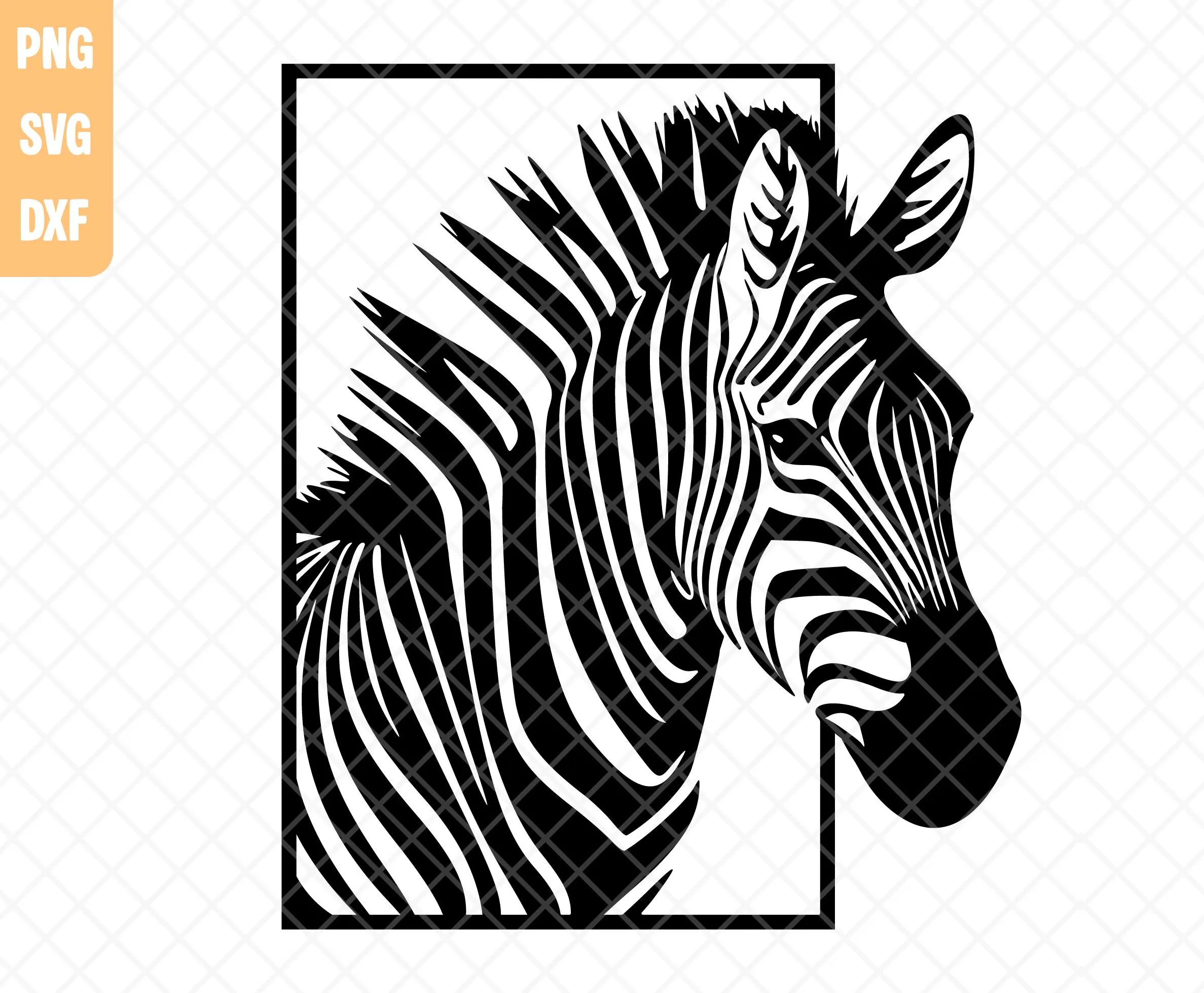 Zebra Head Svg Png Dxf, Zebra Metal Art, Digital Download. - image 4