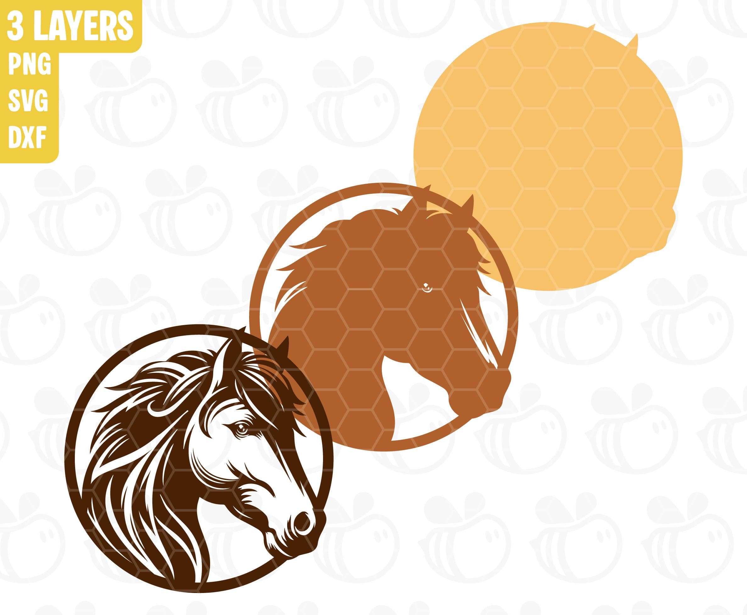 Horse Head Multilayer Svg Png Dxf, Horse Vector, Layered Plywood, Laser Cut Files For Plasma, Paper Cutting, Digital Download. - image 4