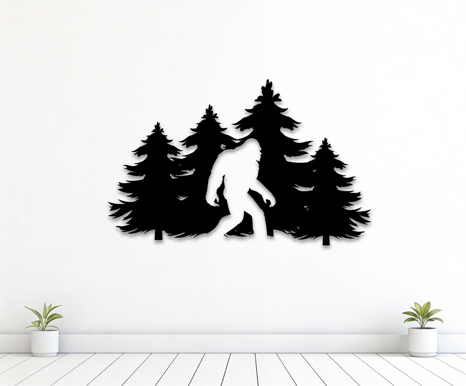 Bigfoot In Forest Svg Png Dxf, American Yeti, Sasquatch Metal Art, Digital Download.
