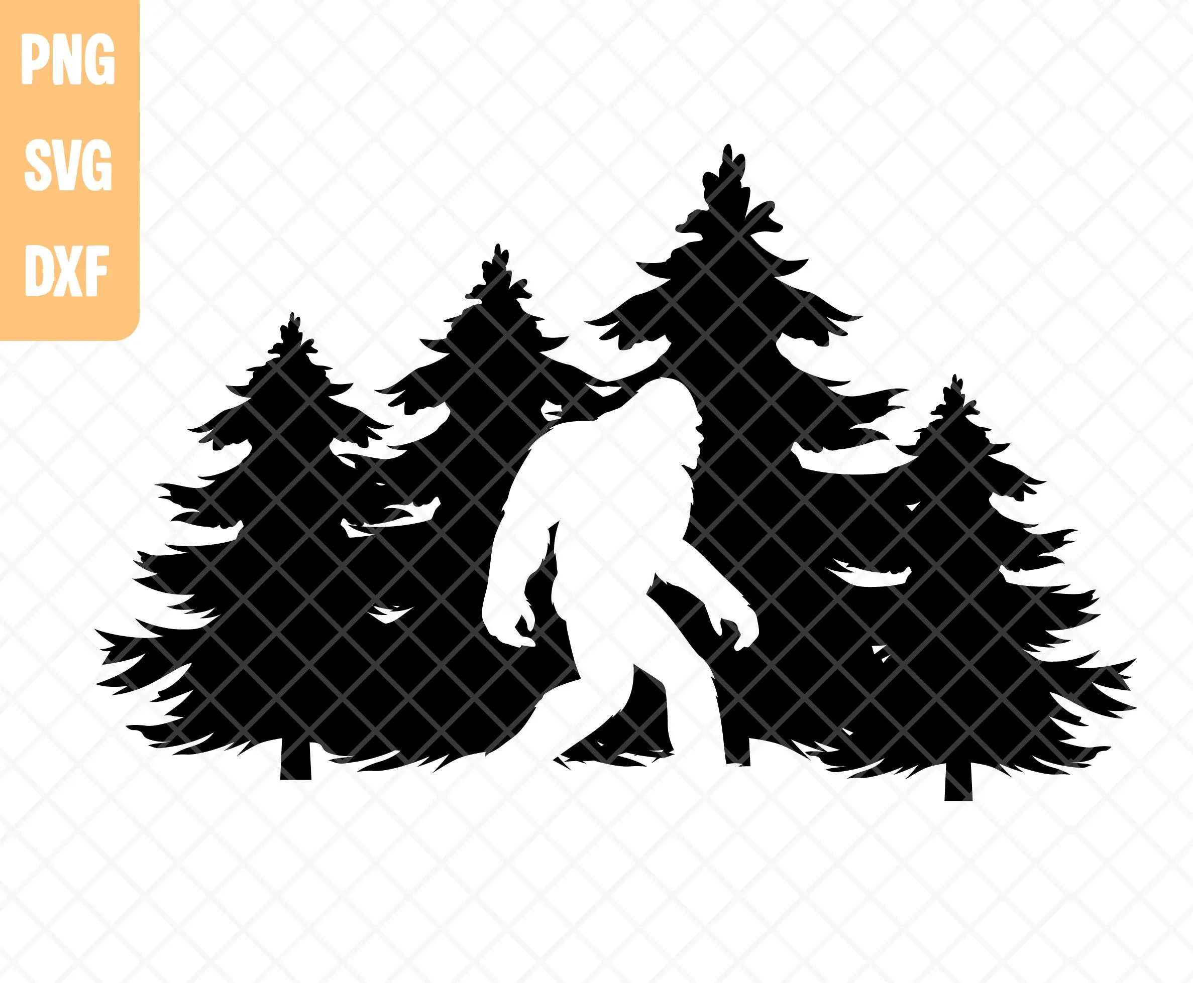 Bigfoot In Forest Svg Png Dxf, American Yeti, Sasquatch Metal Art, Digital Download. - image 5