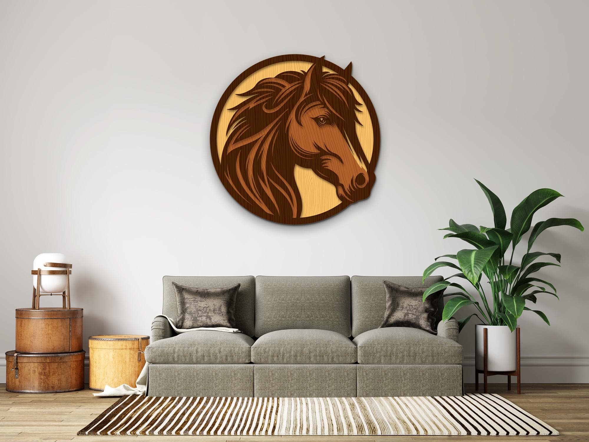Horse Head Multilayer Svg Png Dxf, Horse Vector, Layered Plywood, Laser Cut Files For Plasma, Paper Cutting, Digital Download. - image 3