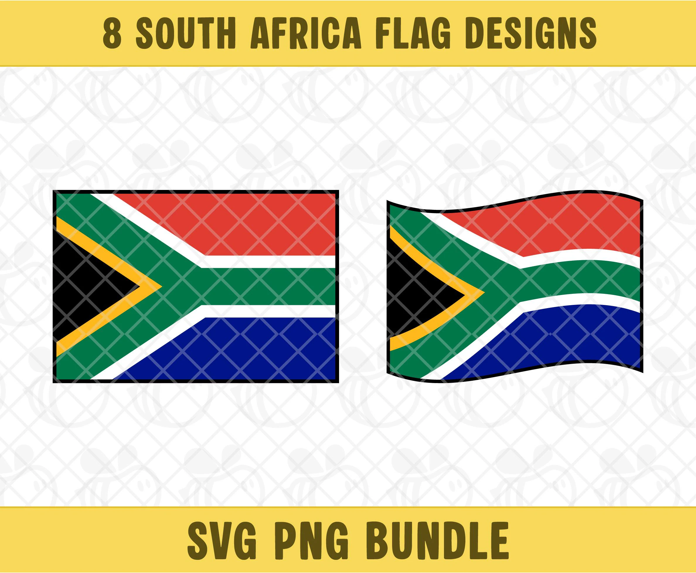 South Africa Flag SVG PNG Bundle, South Africa Flag Clipart, South Africa Map Vector, South Africa Love, Digital Download. - image 3