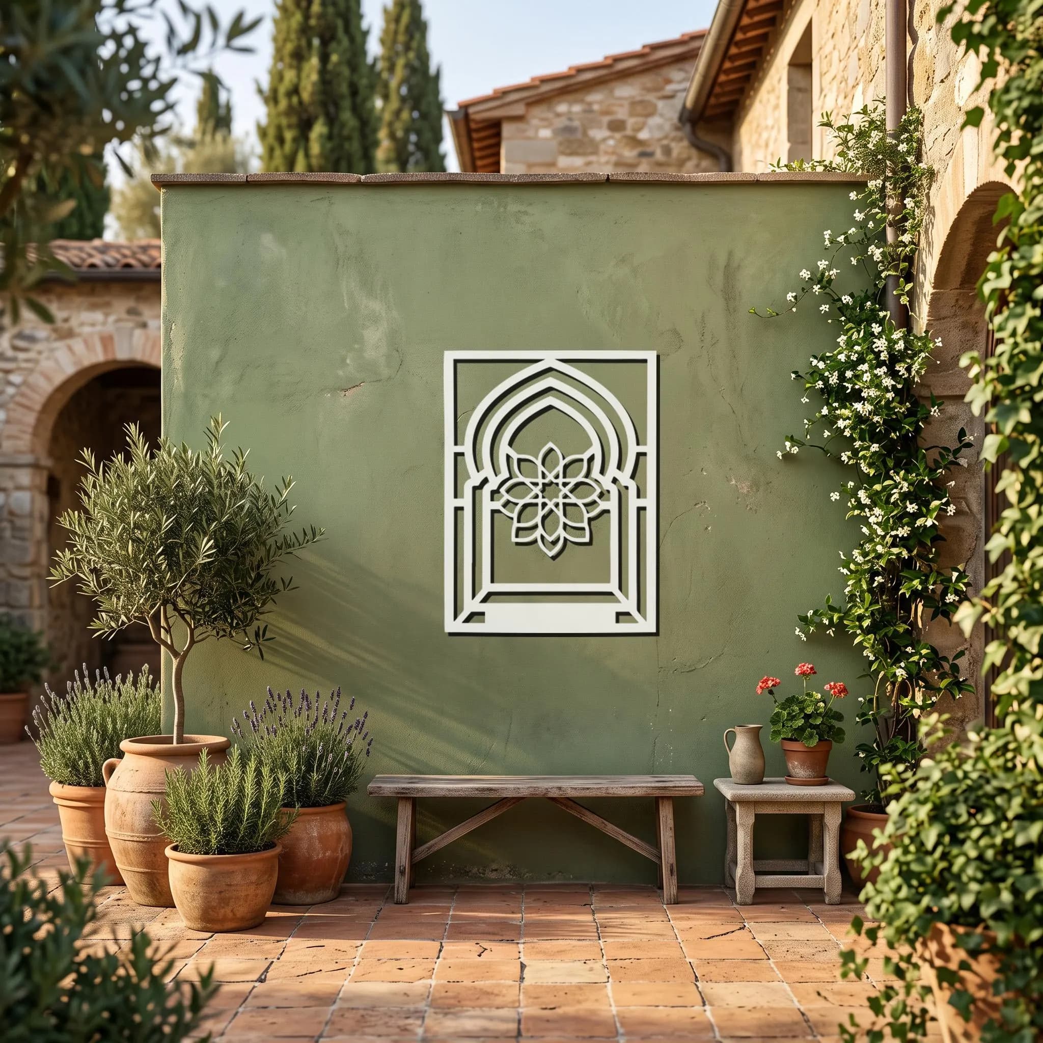 Lotus Arch Metal Wall Art, Geometric Floral Decor, Boho Metal Art, Modern Entryway Accent, Mandala Wall Decor, Spiritual Zen Home Art - image 4