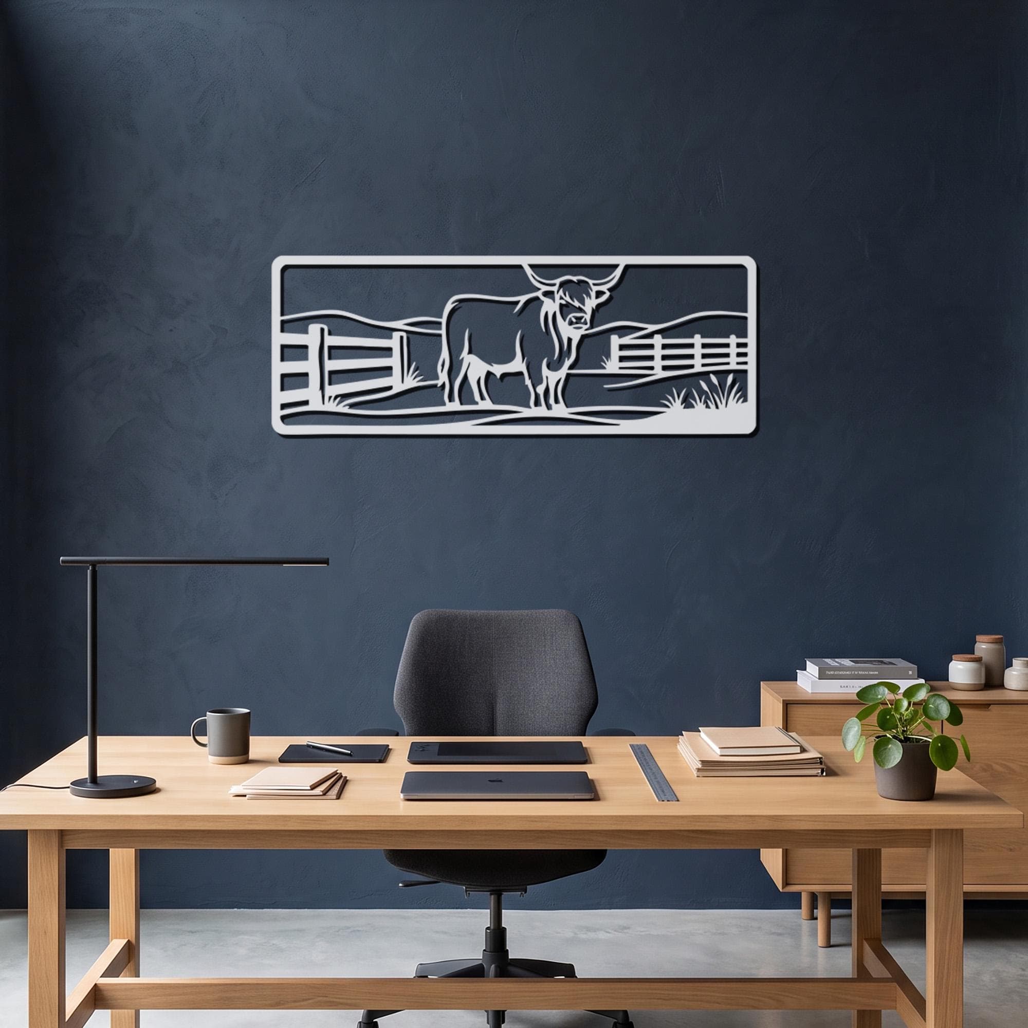 Highland Cow Metal Wall Art, Cow Wall Decor, Farmhouse Decor, Rustic Metal Art, Ranch Wall Decor, Country Wall Art, Farm Animal Decor - image 4