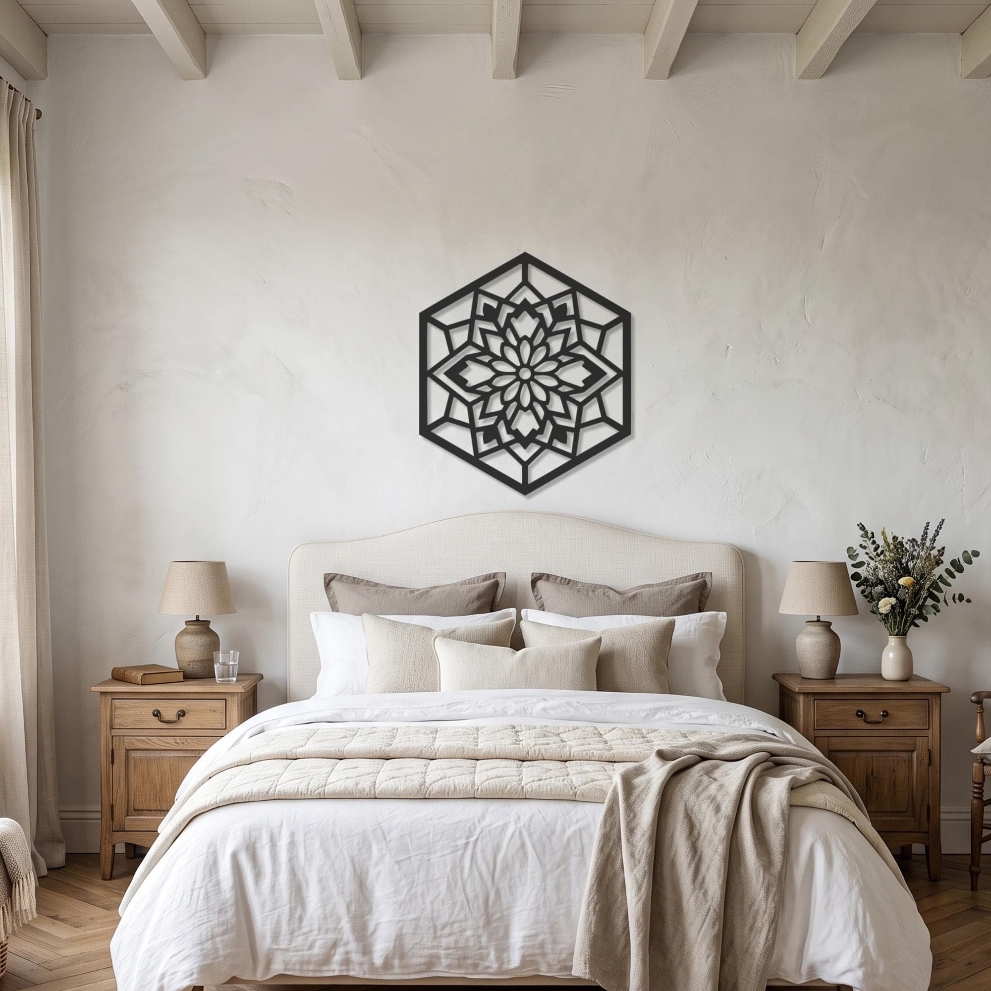 Islamic Geometric Metal Wall Art, Hexagon Wall Decor, Arabic Metal Art, Islamic Home Decor, Modern Wall Accent, Ramadan Gift Decor - image 4