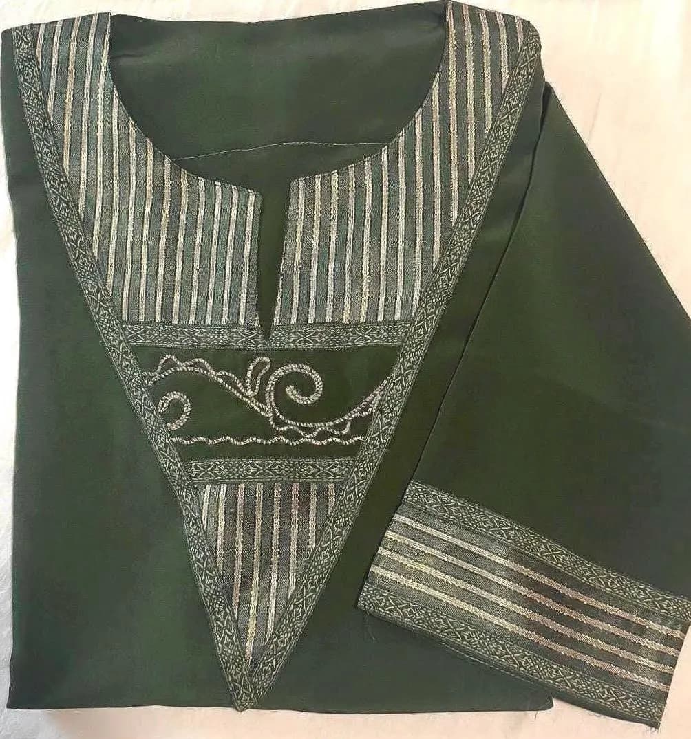Dark Green Abaya Artizana Style - image 4