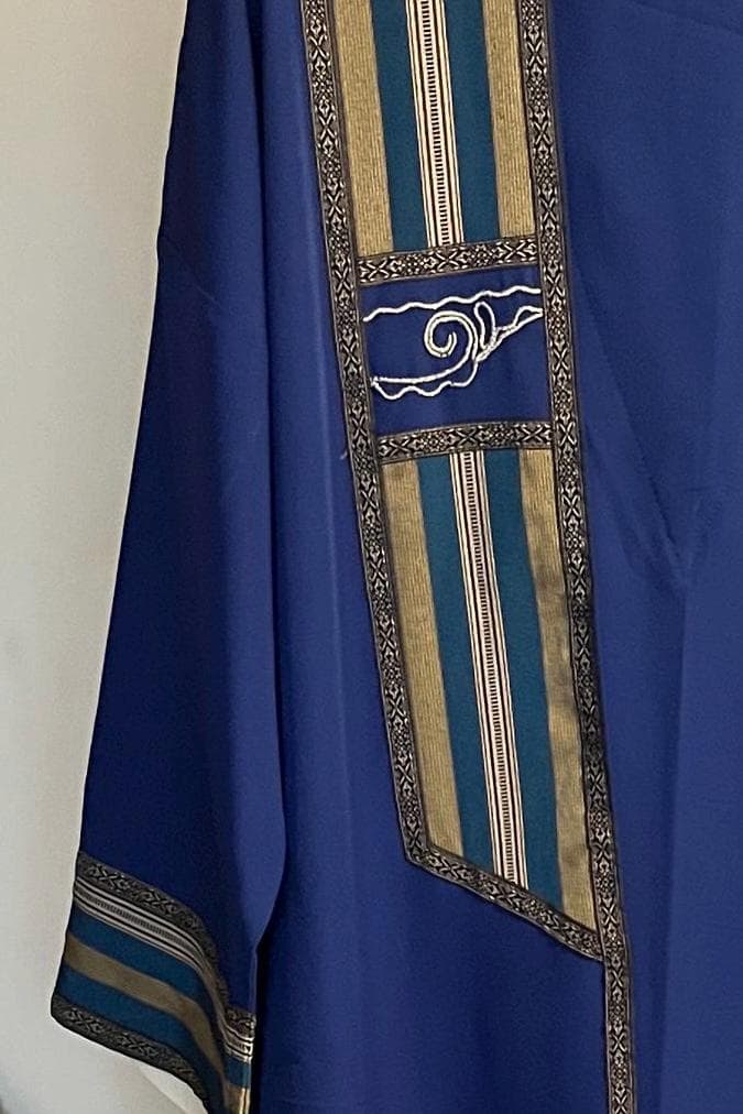 Vive blue Abaya Artizana style - image 4